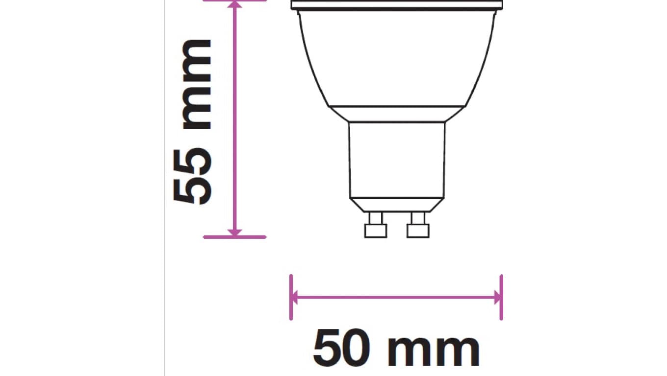 

Żarówka LED VT-247 SAMSUNG CHIP 6,5W GU10 6400K 480lm A+ 110st. 194