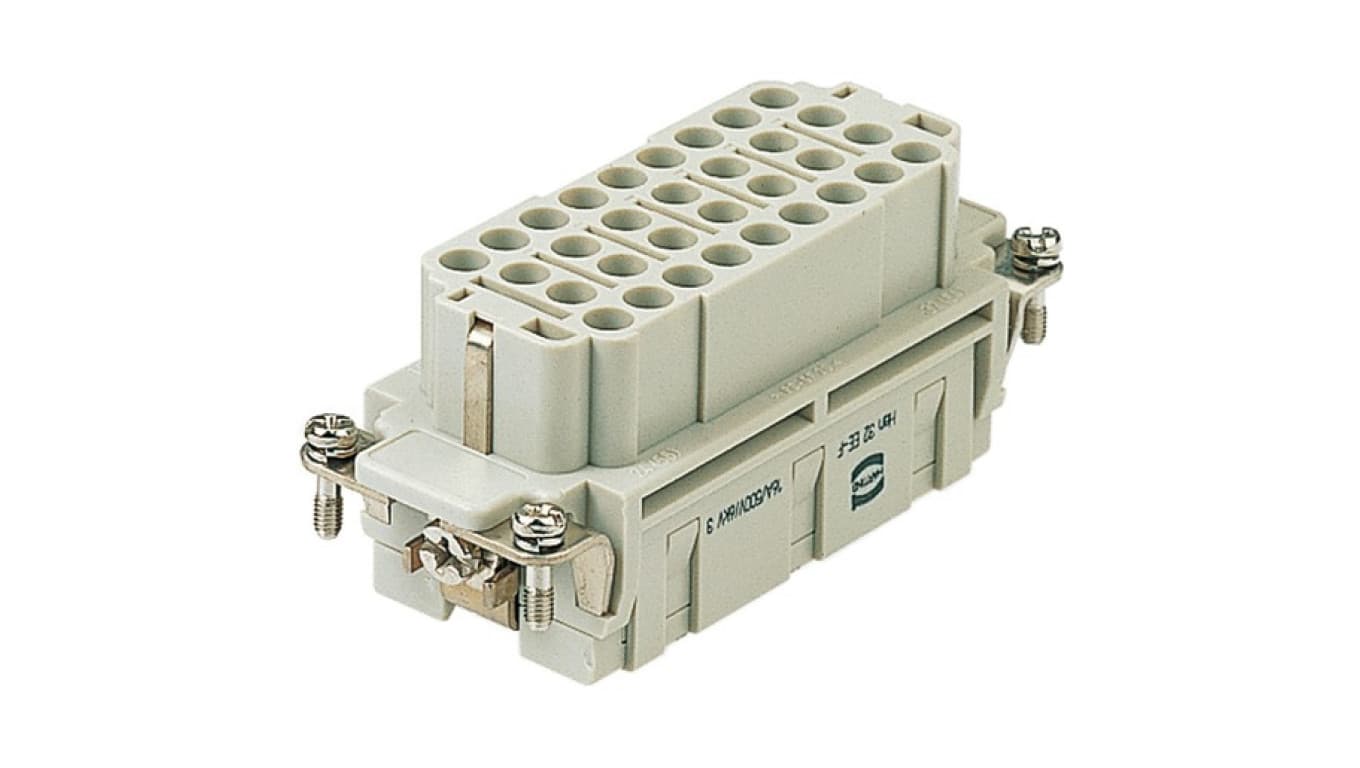 

Złącze zaciskane (wkład) 32+PE żeńskie 500V 16A Han EE 09320323101, Wkład) 32+pe żeńskie 500v 16a han ee 0932032310