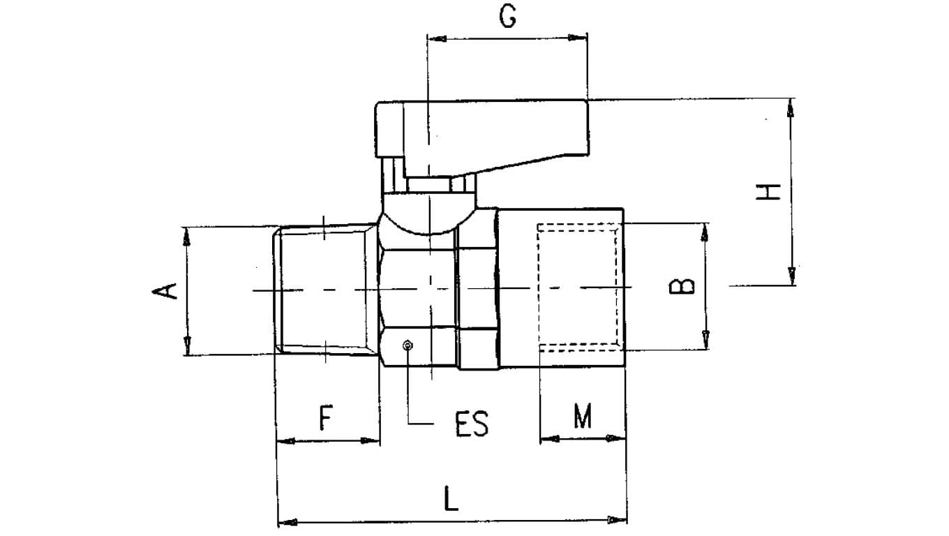 

Pneumatyczny zawór kulowy mosiężny niklowany z rączką z tworzywa sztucznego gwint 1/8z-1/8w 6310 1/8-1/8