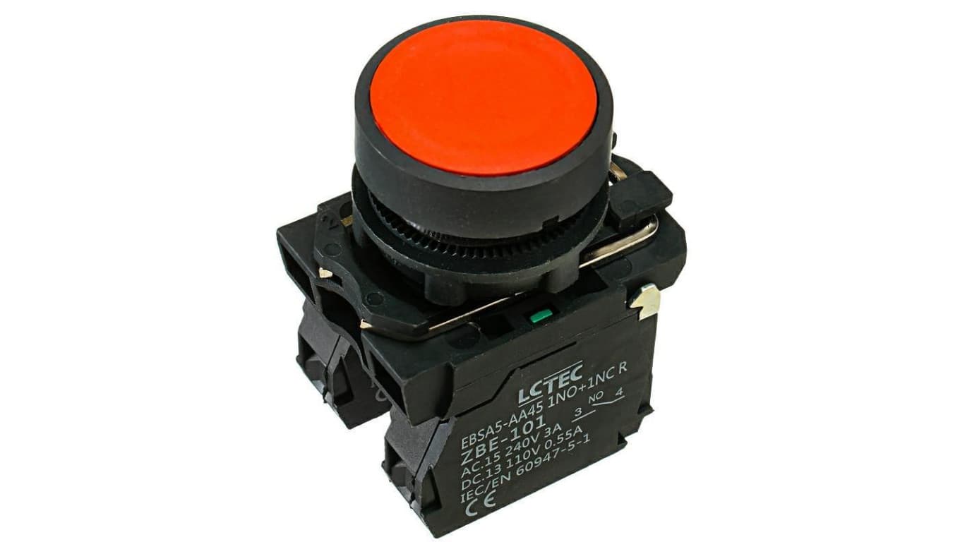 

Przycisk pulpitowy IP54 kolor czerwony EBSA5-AA45 1NO+1NC R LC-Tec 5902838490686