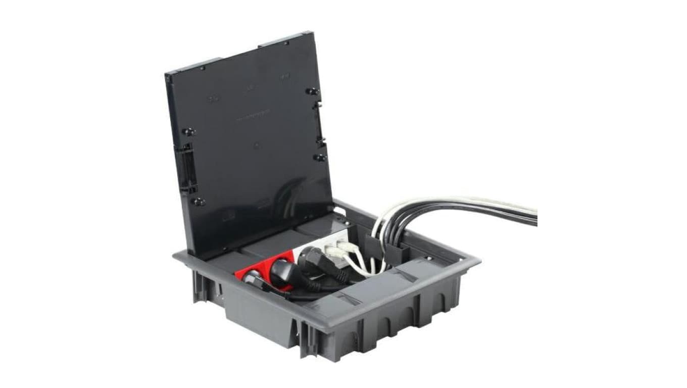 

EFAPEL FLOOR BOX puszka podłogowa do podłóg wylewanych 5x gniazdo 230V z/u + 2x gniazdo DATA z/u + 2x gniazdo RJ45 kat. 6 UTP ni