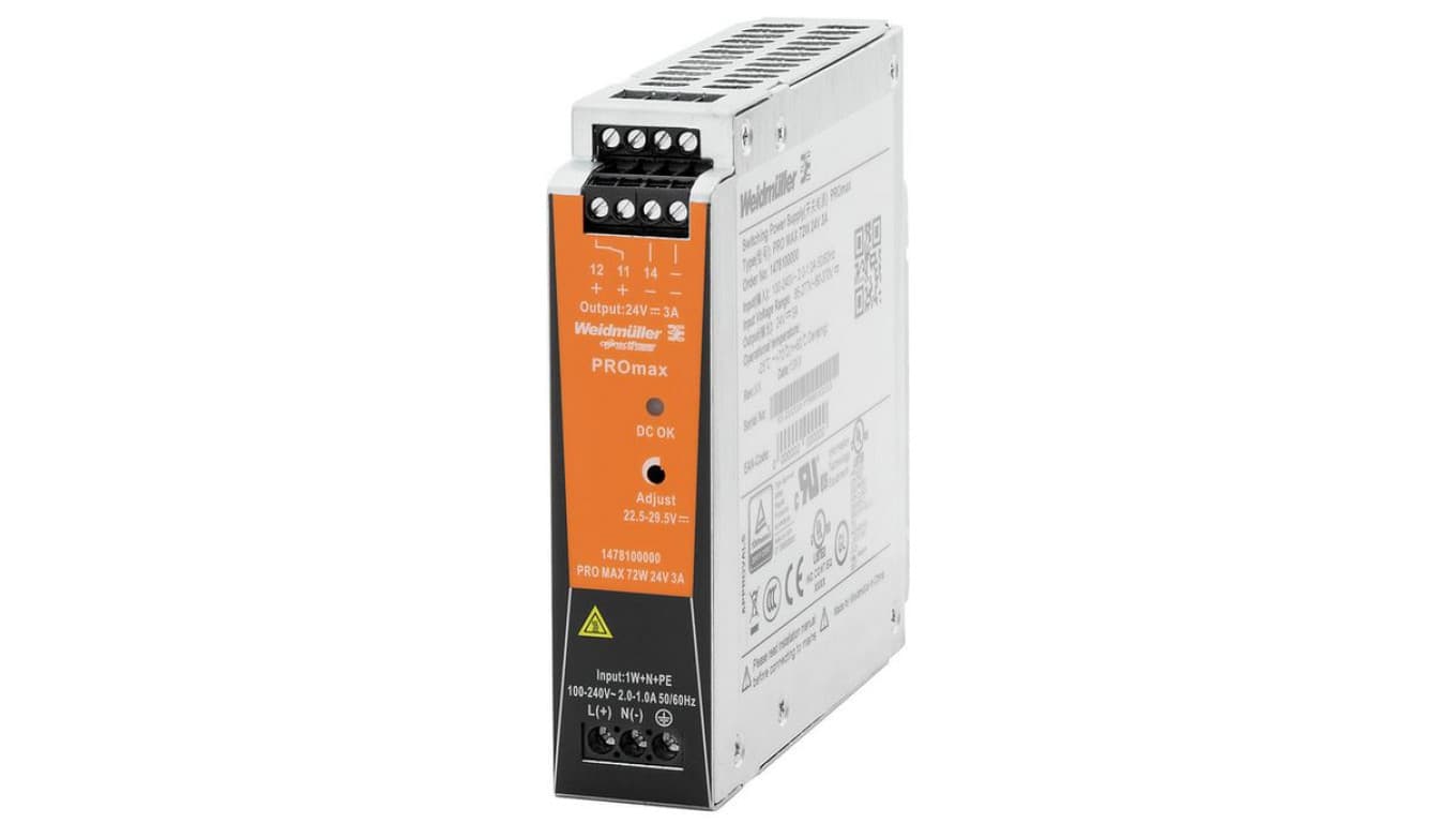 

Zasilacz DC PRO MAX 72W 24V 3A 1478100000