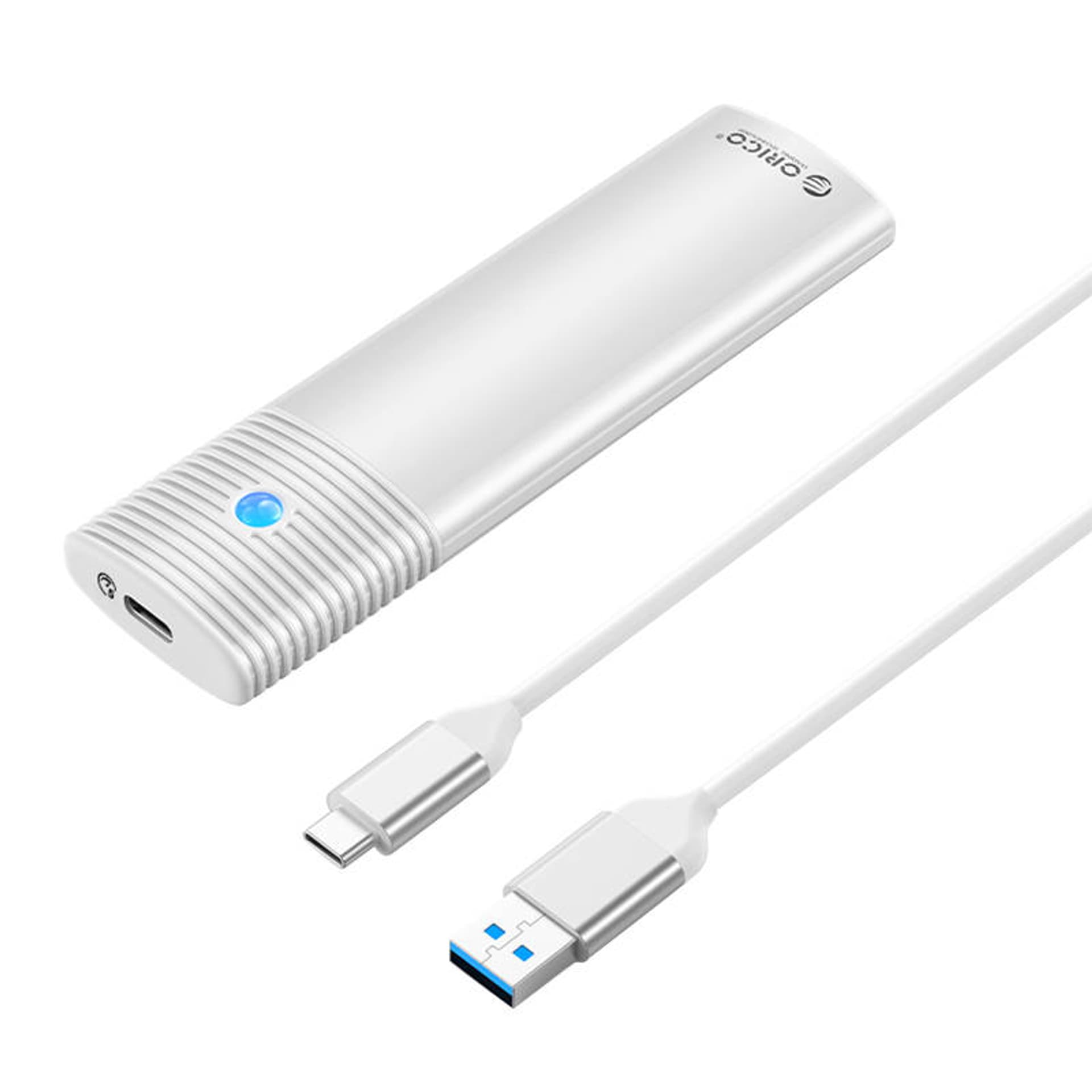 

Obudowa zewnętrzna dysku M.2 SATA, Orico PWM2-WH-EP USB-C, 5Gbps (srebrna)