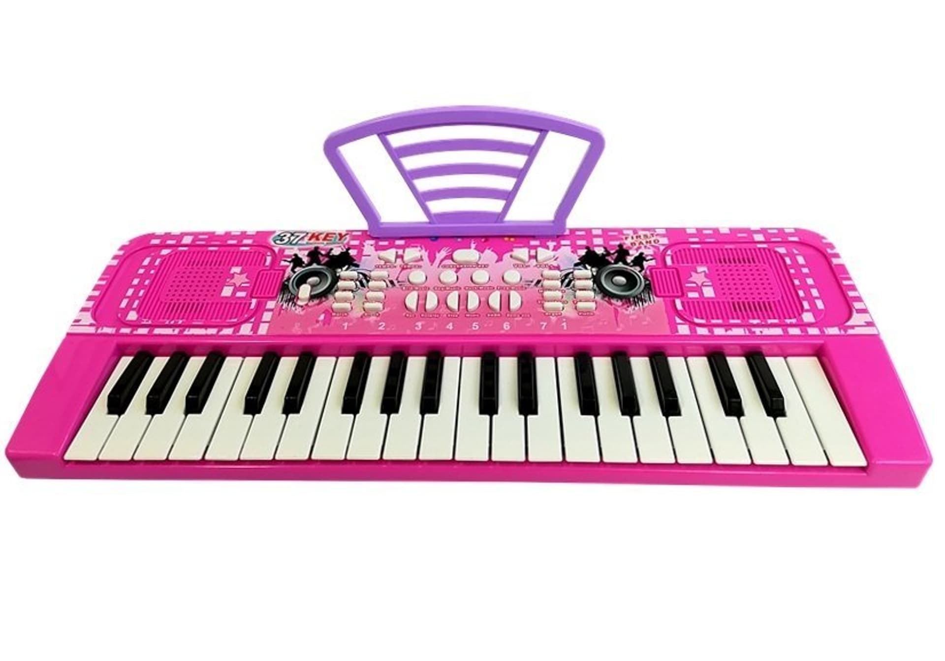 

Keyboard Pianino Organy Dla Dzieci 37 Klawiszy z Mikrofonem Różowy