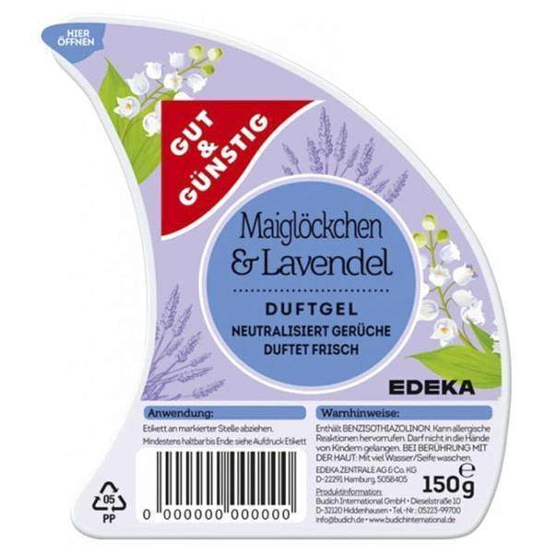 

G&G Maiglöckchen&Lavendel Odświeżacz Powietrza w Żelu 150 g