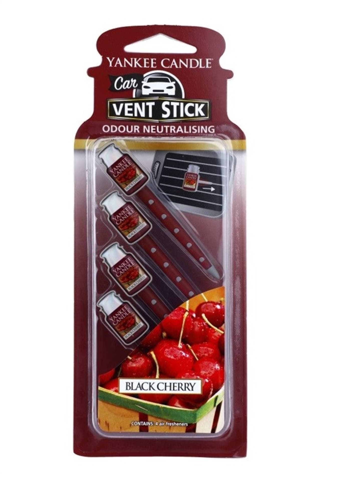 

Yankee Candle Vent Stick Black Cherry Zapach samochodowy 4 szt (U)