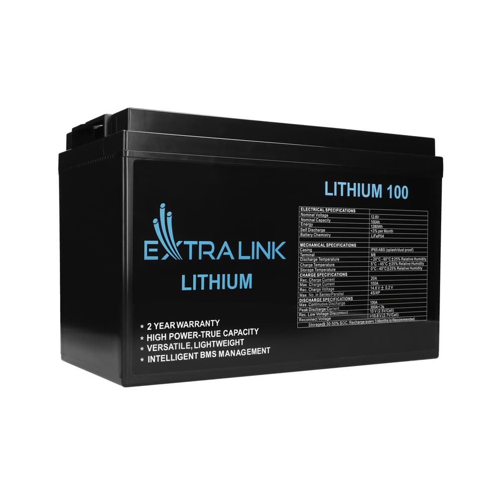 

EXTRALINK BATTERY ACCUMULATOR LITHIUM LIFEPO4 12.8V 100AH, BMS