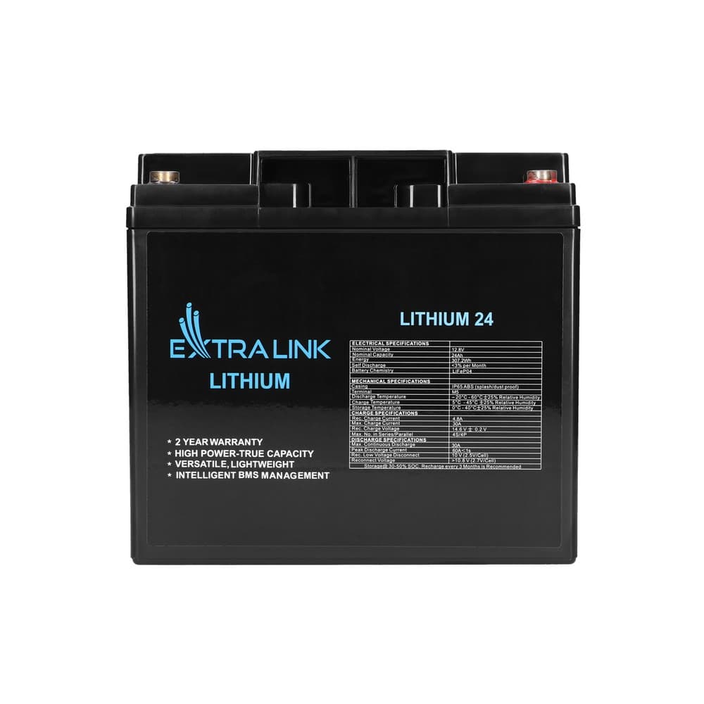 

EXTRALINK BATTERY ACCUMULATOR LITHIUM LIFEPO4 12.8V 24AH, BMS