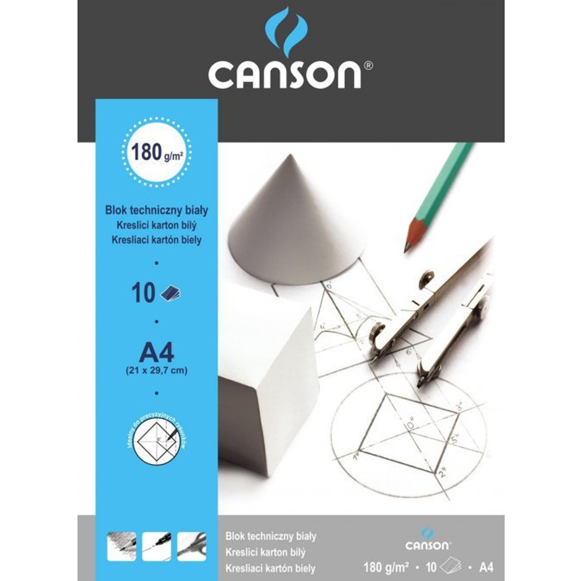 

Blok techniczny A4 10k 190g biały 400015145 CANSON