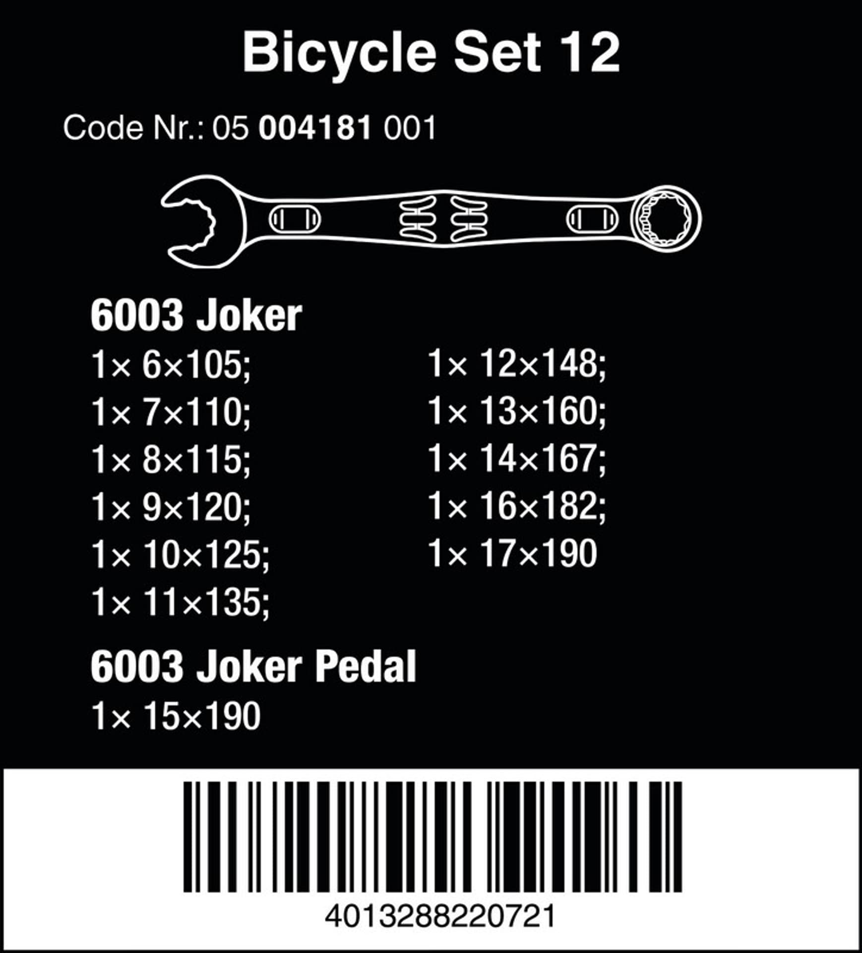 

ZESTAW KLUCZY PŁASKO-OCZKOWYCH BICYCLE SET 12SZT.