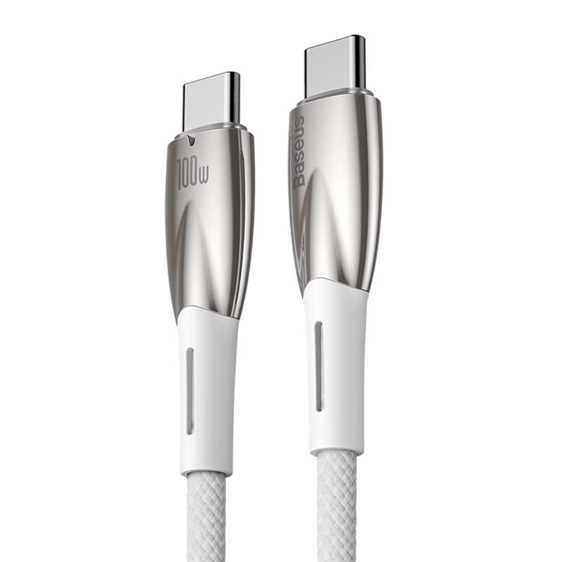 

Kabel USB-C do USB-C Baseus Glimmer, 100W, 2m (biały)