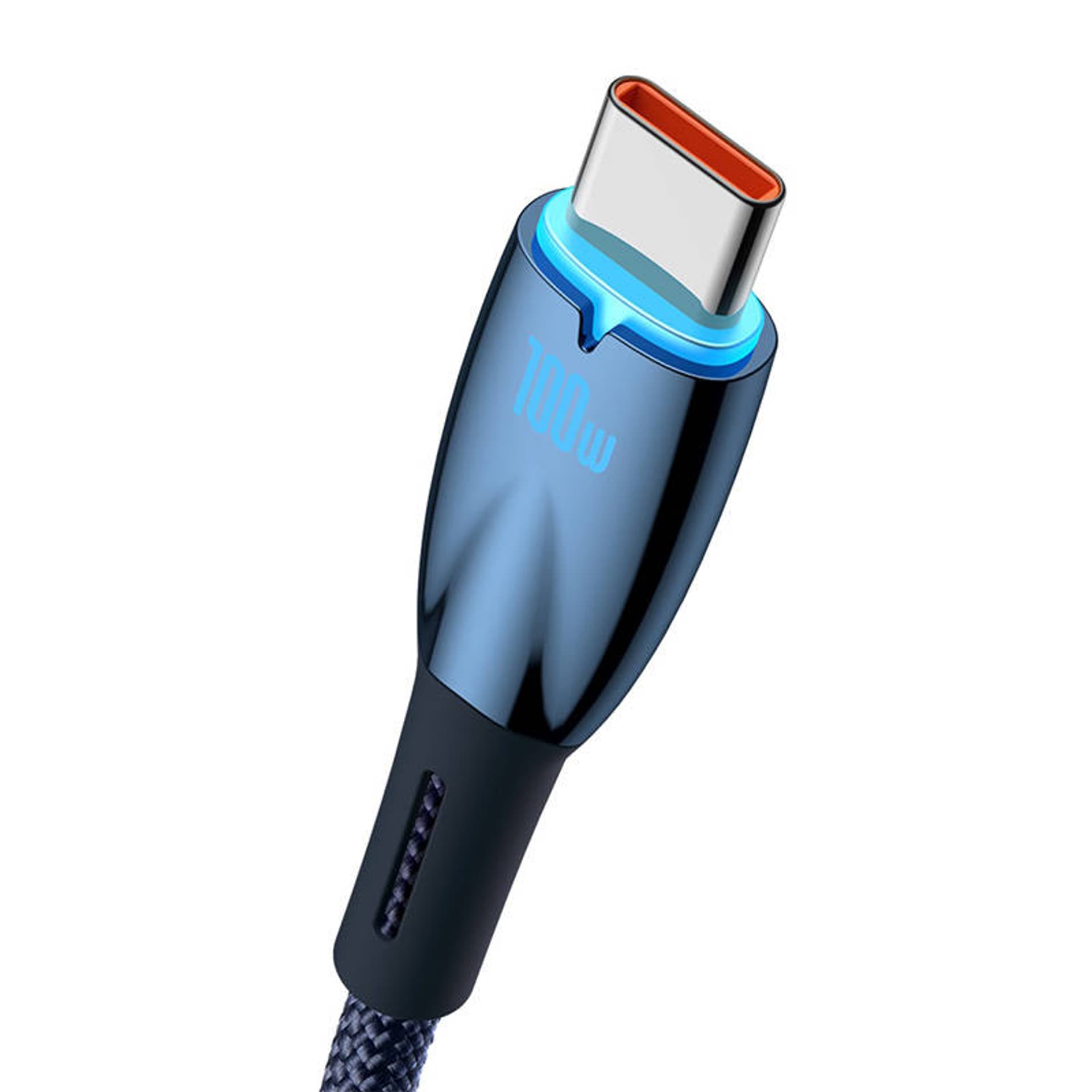 

Kabel USB do USB-C Baseus Glimmer, 100W, 2m (niebieski)