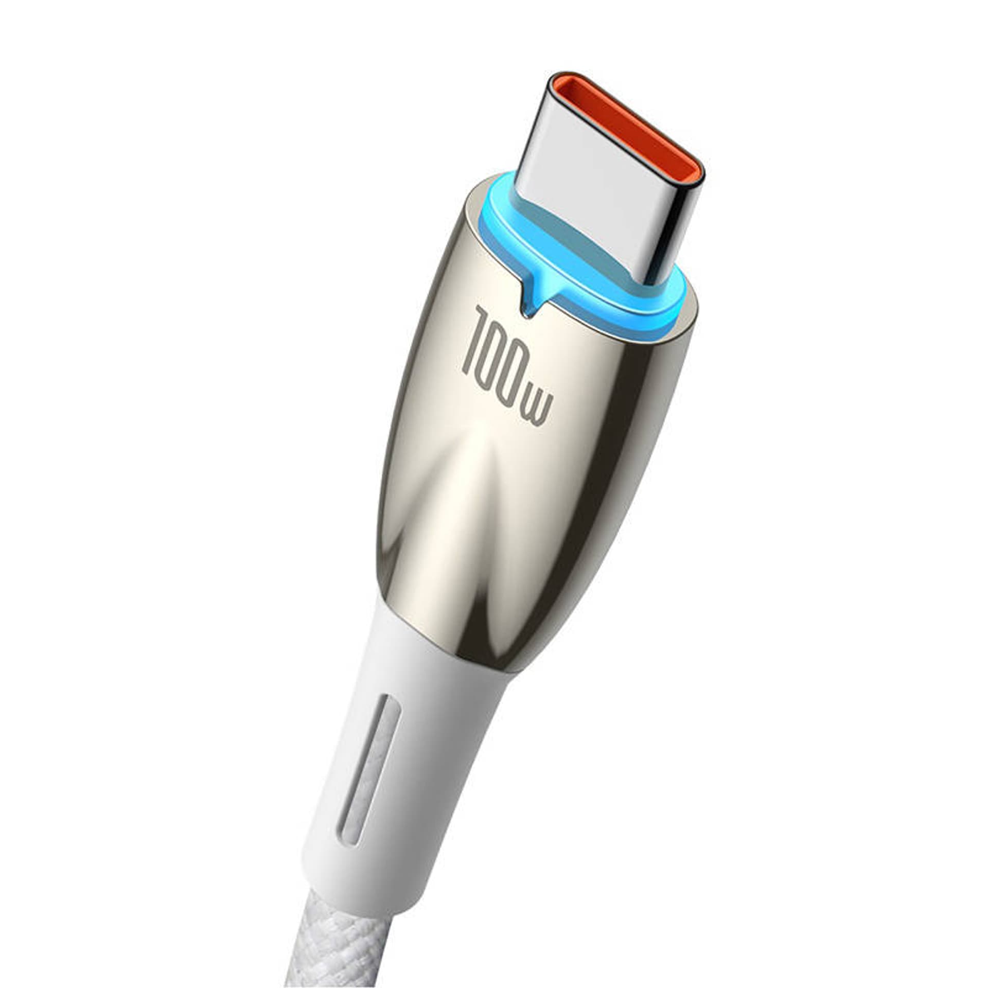 

Kabel USB do USB-C Baseus Glimmer, 100W, 1m (biały)