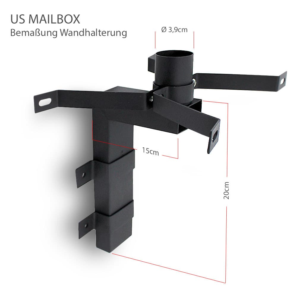 

Uchwyt ścienny do Skrzynki Amerykańskiej MAILBOX US czarny stalowy