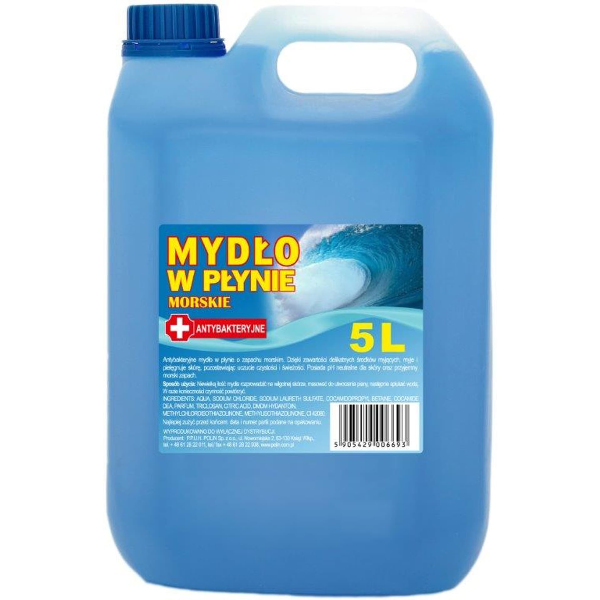 

Mydło w płynie 5L antybakteryjne niebieskie klarowne 185103