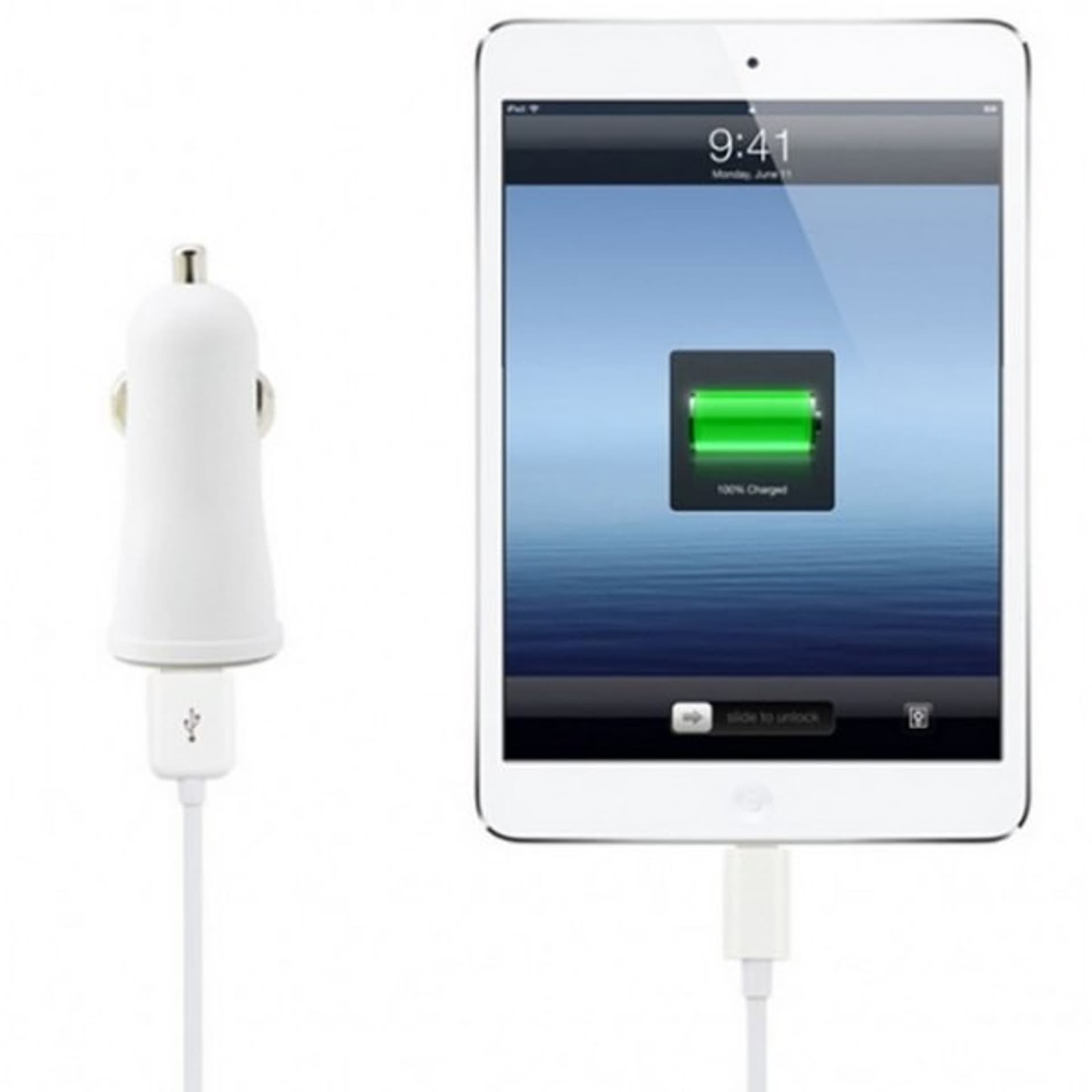 

Ładowarka samochodowa USB 5V 2.4A biała