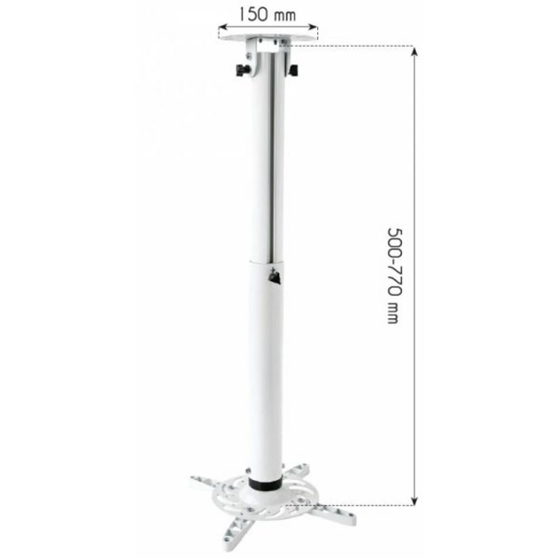 

Ramię do projektora 50-77cm sufitowe, 15kg białe