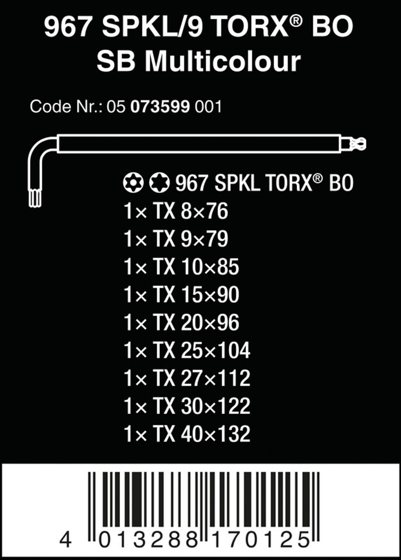 

ZESTAW KLUCZY TORX 9 SZTUK