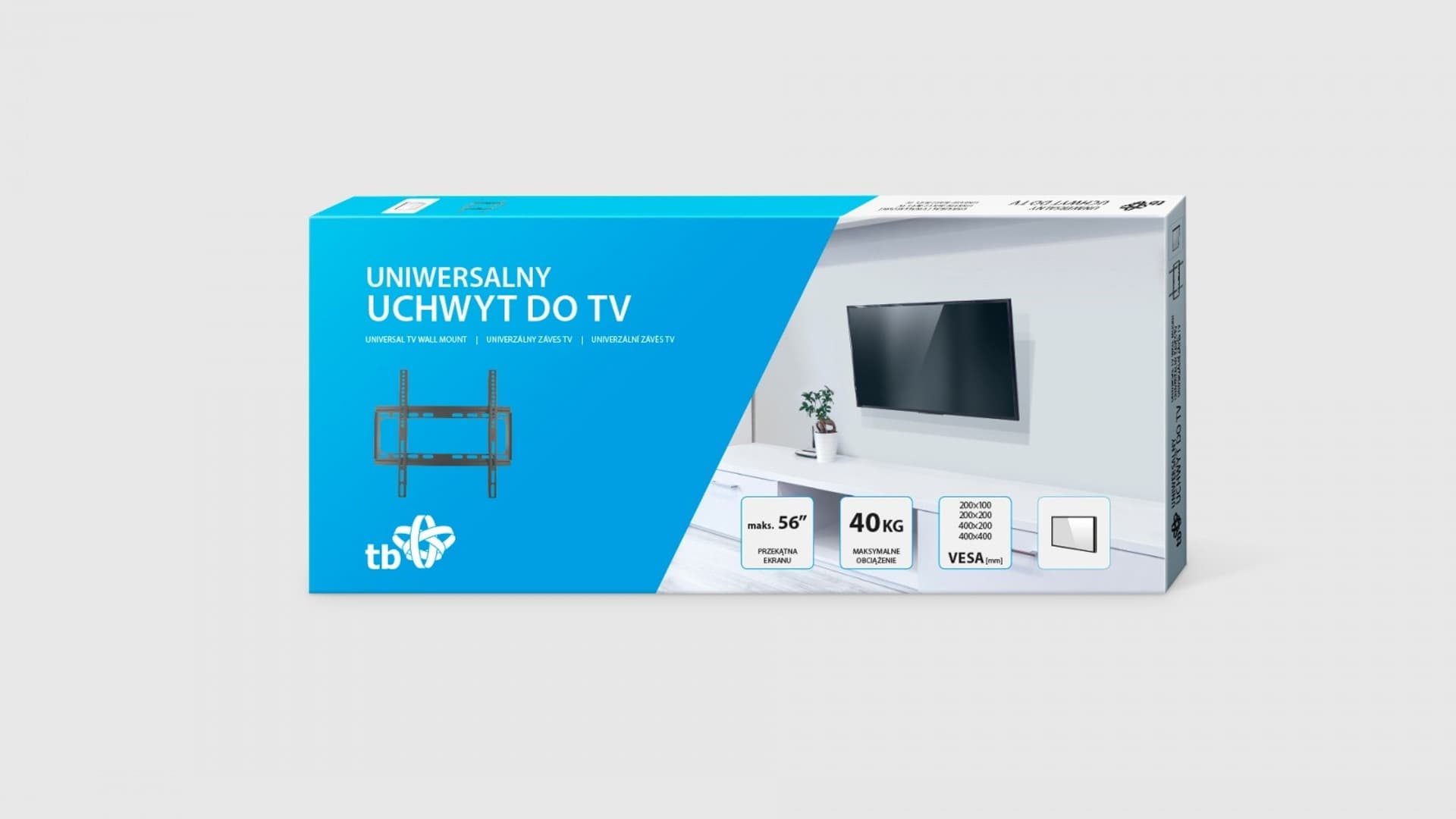 

Uchwyt TV TB-450 do telewizora do 56" 40kg max VESA 400x400