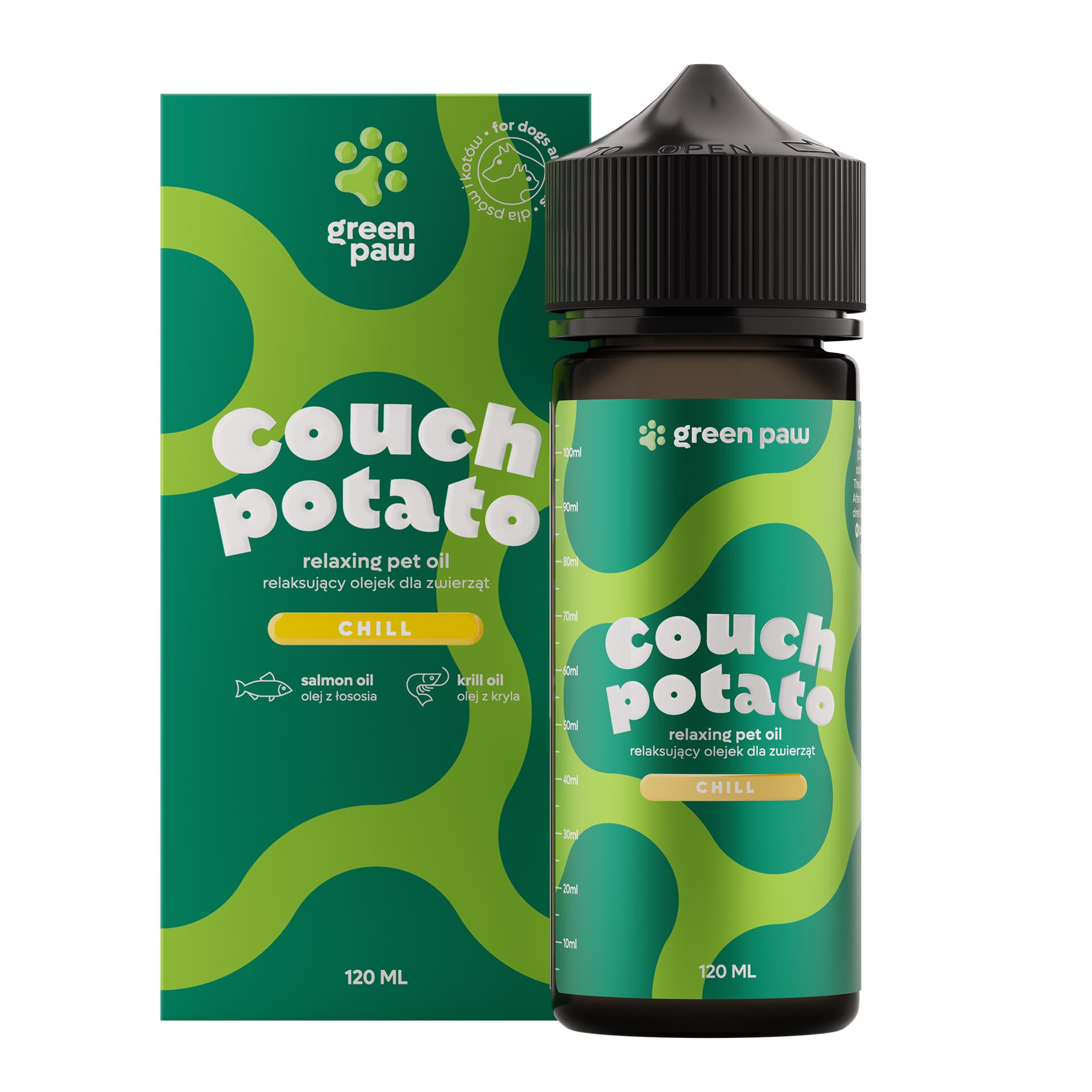 

GREEN PAW Couch Potato relaksujący olejek dla zwierząt 120ml