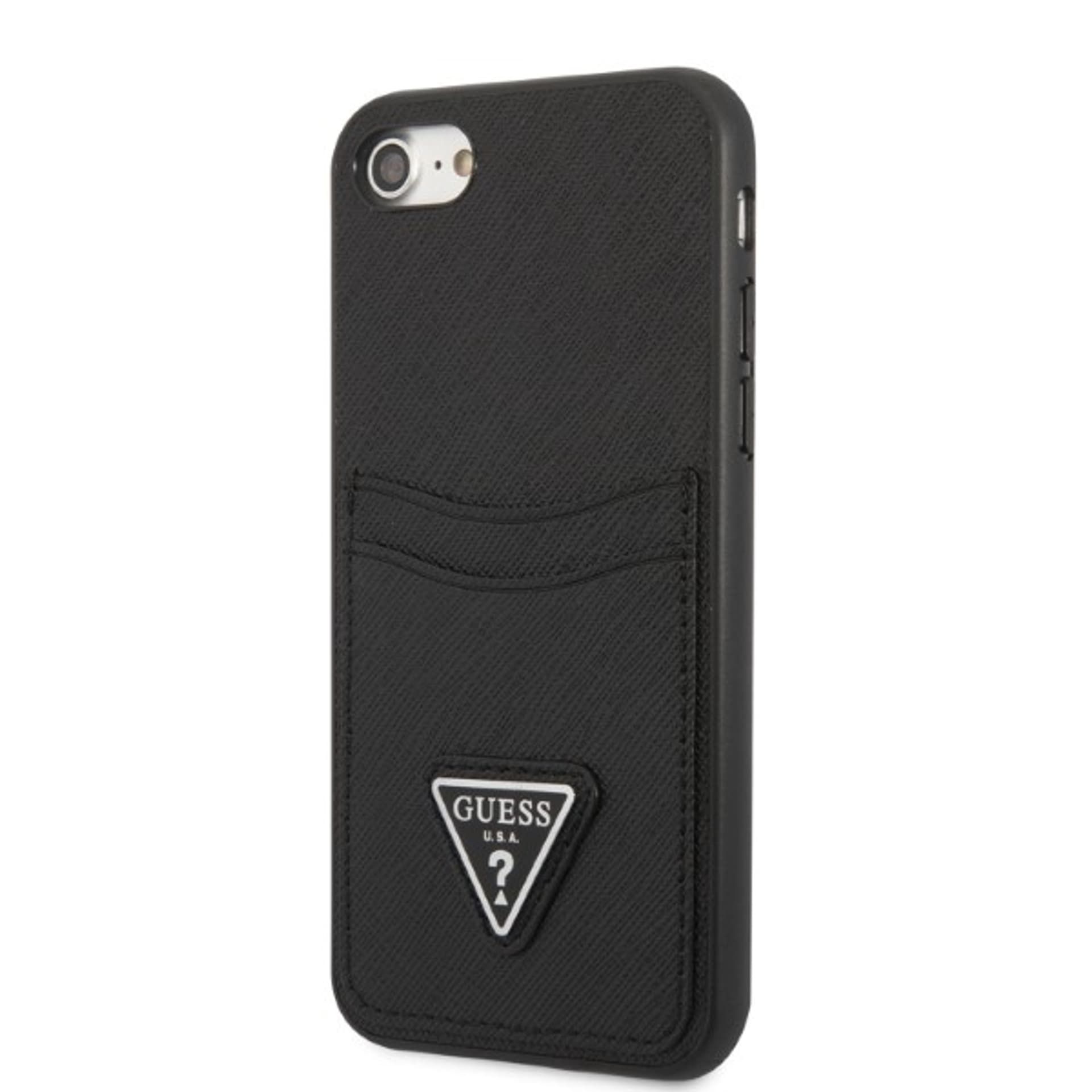 

Guess GUHCI8PSATPK iPhone 7/8 SE 2020 / SE 2022 hardcase czarny/black hardcase Saffiano Triangle Logo Cardslot