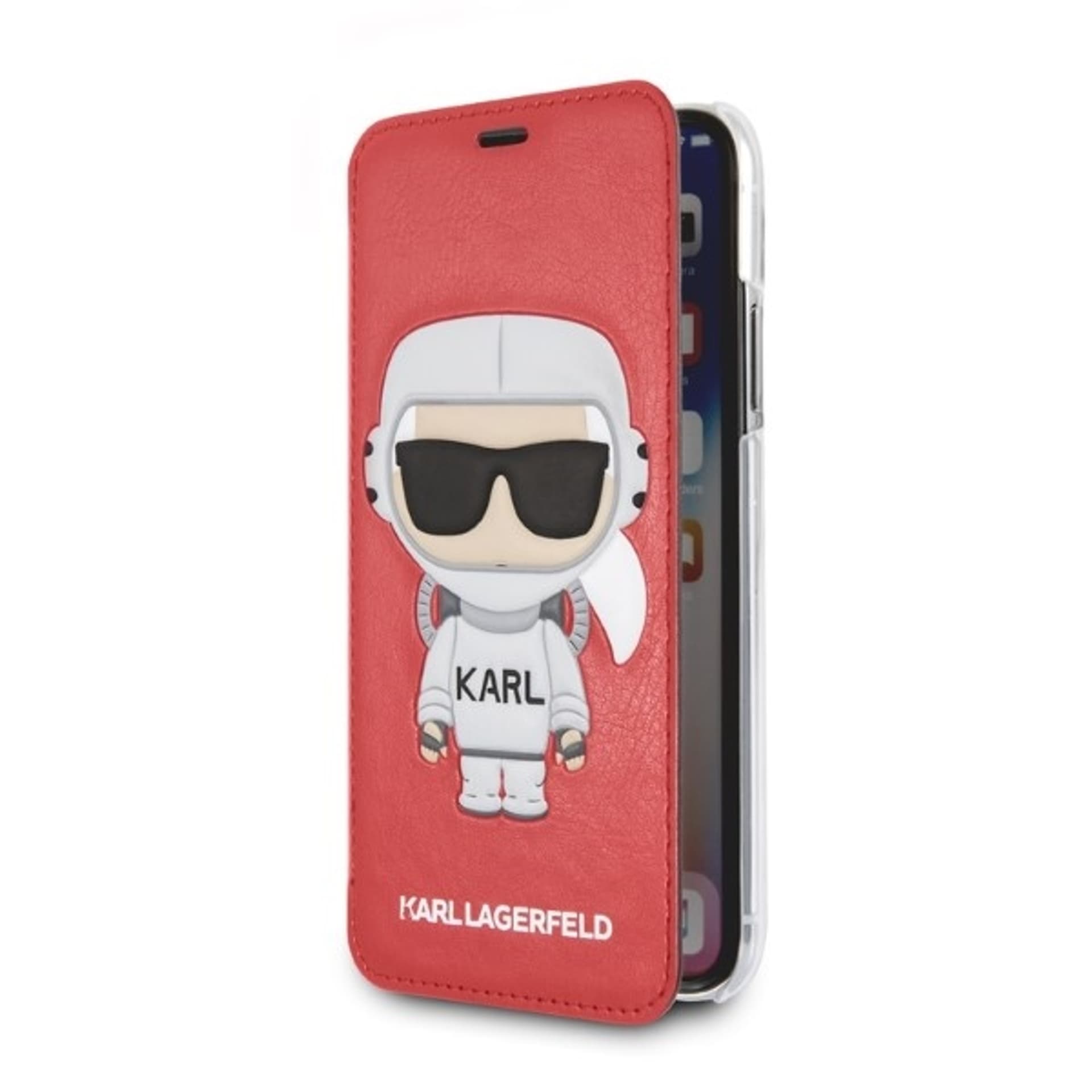 

Karl Lagerfeld KLFLBKPXKSCORE iPhone X/ XS bookcase czerwony/red Karl Space Cosmonaut