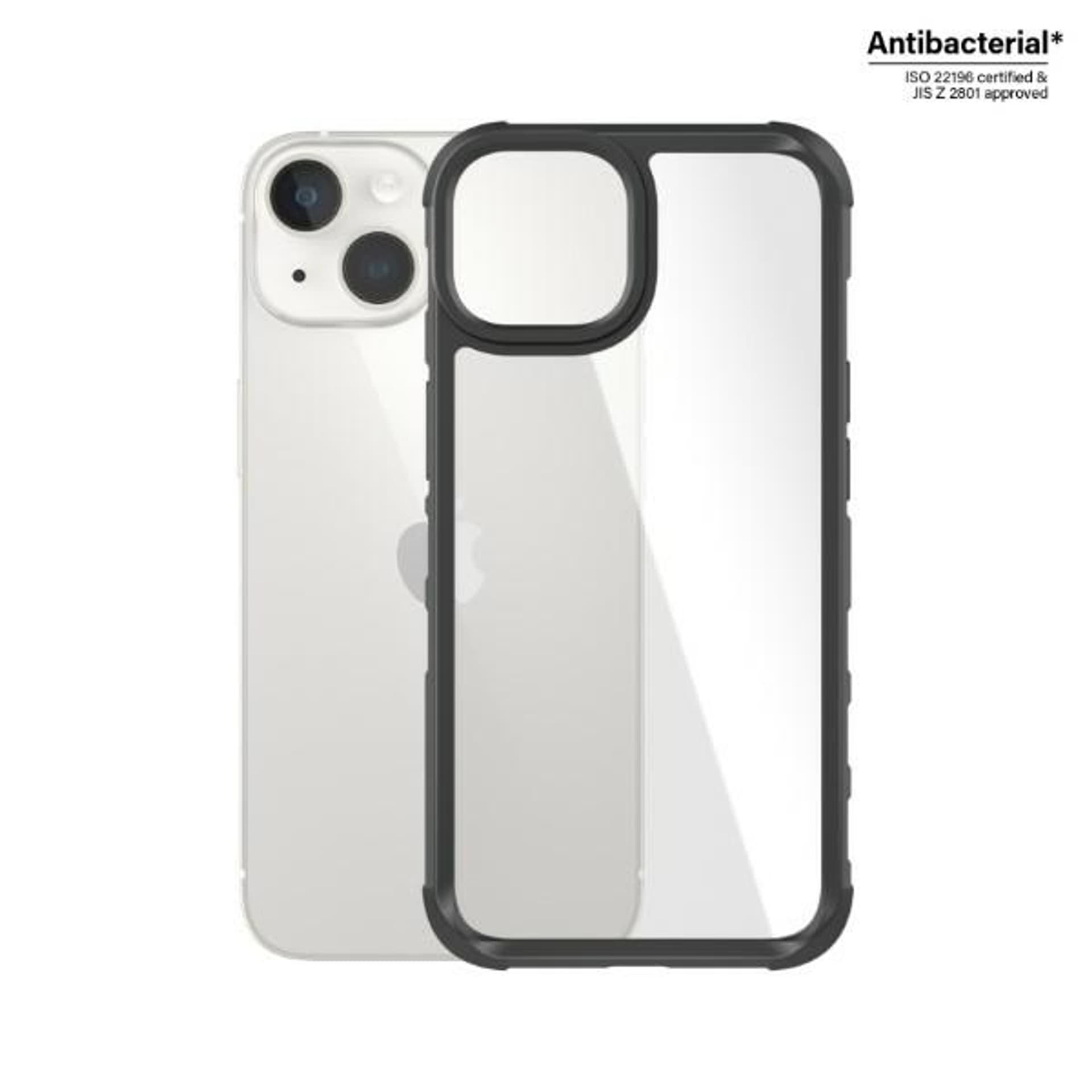 

PanzerGlass ClearCase iPhone 14/13 6,1" czarny/black Antibacterial Military grade SilverBullet 0421