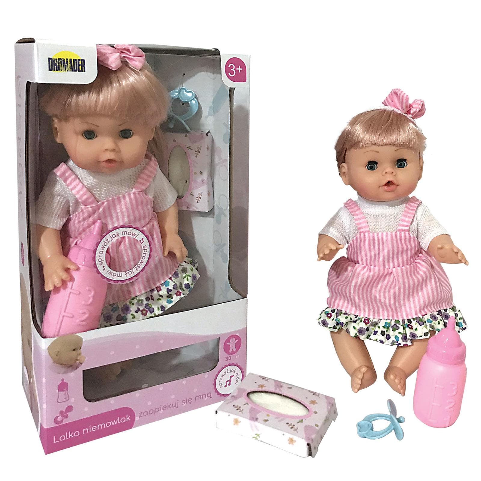 

Lalka Agusia na baterie w sukience