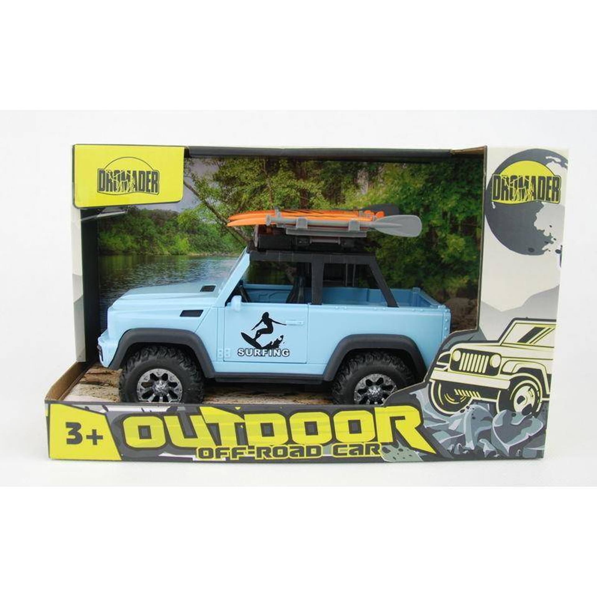 

JEEP Z DESKĄ SURFINGOWĄ NA BAT.-PUDEŁKO