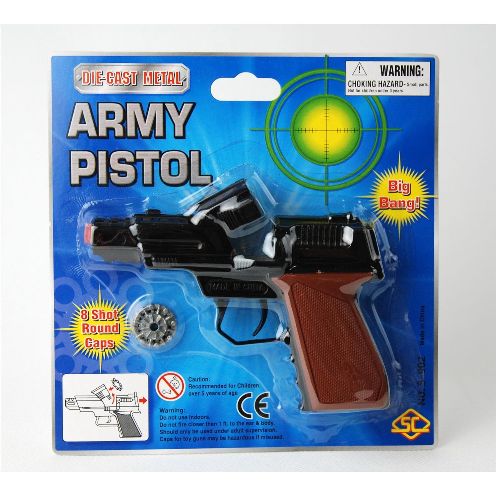

PISTOLET METALOWY NA SPŁONKĘ- BLISTER