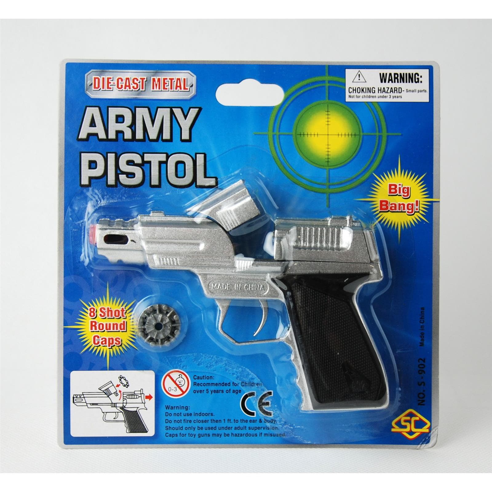 

PISTOLET METALOWY NA SPŁONKĘ- BLISTER