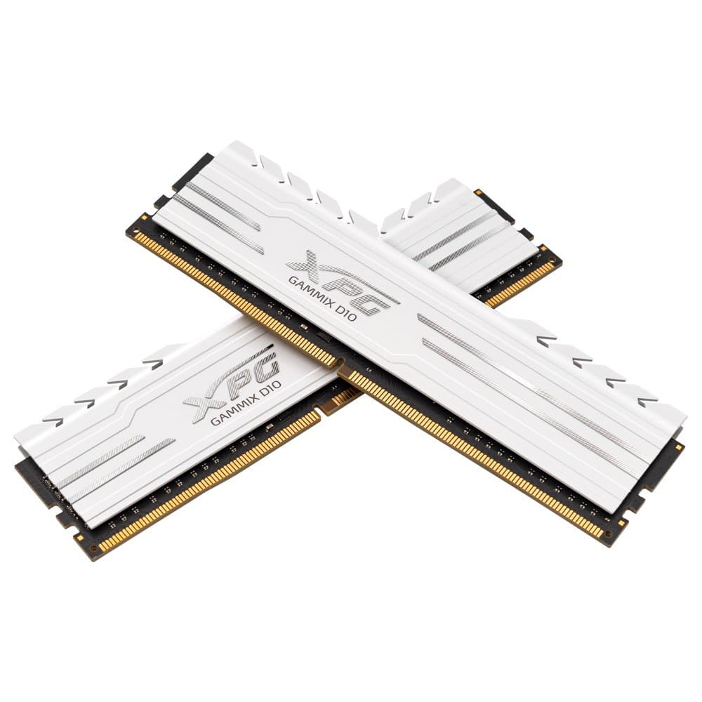 

Pamięć XPG GAMIX D10 DDR4 3200 DIMM 32GB (2x16) biała, 2x16) biał