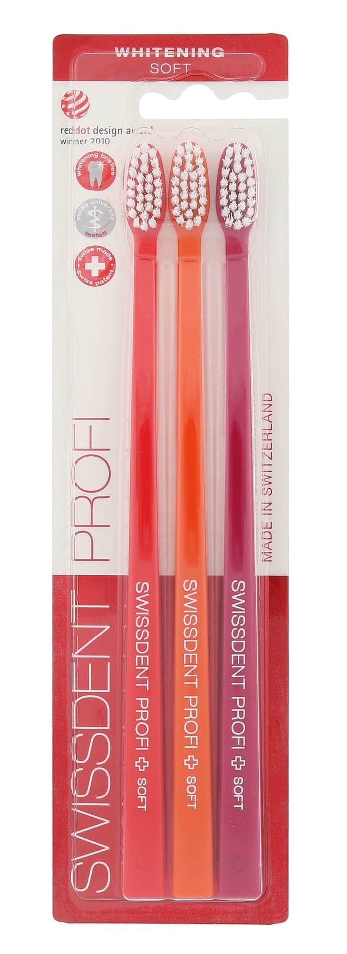 

Swissdent Red, Orange, Pink Whitening Trio Profi Soft Szczoteczka do zębów 3 szt (U)
