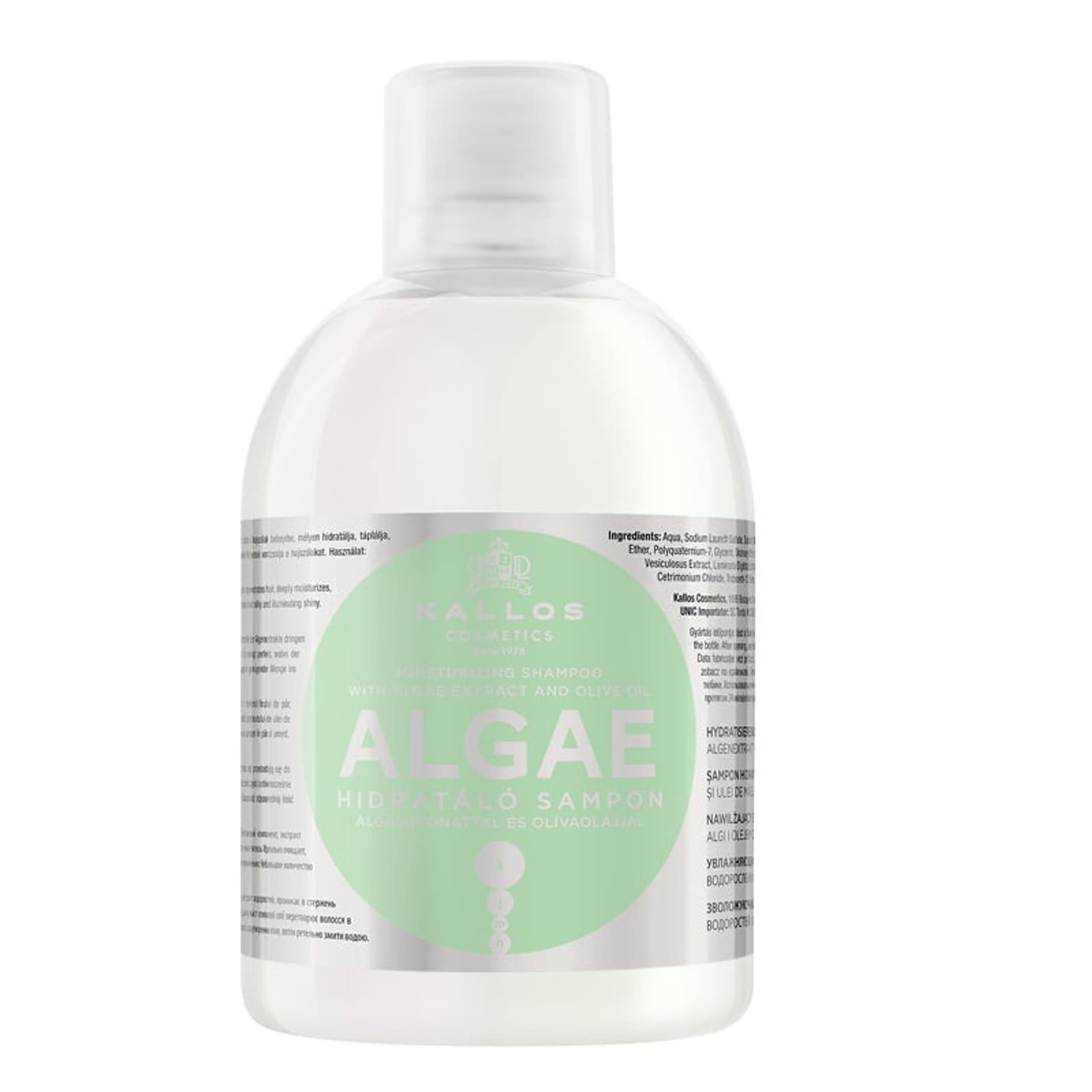 

Kallos Algae Moisturizing Shampoo With Algae Extract And Olive Oil nawilżający szampon z ekstraktem z alg i olejem oliwkowym do włosów suchych 1000ml