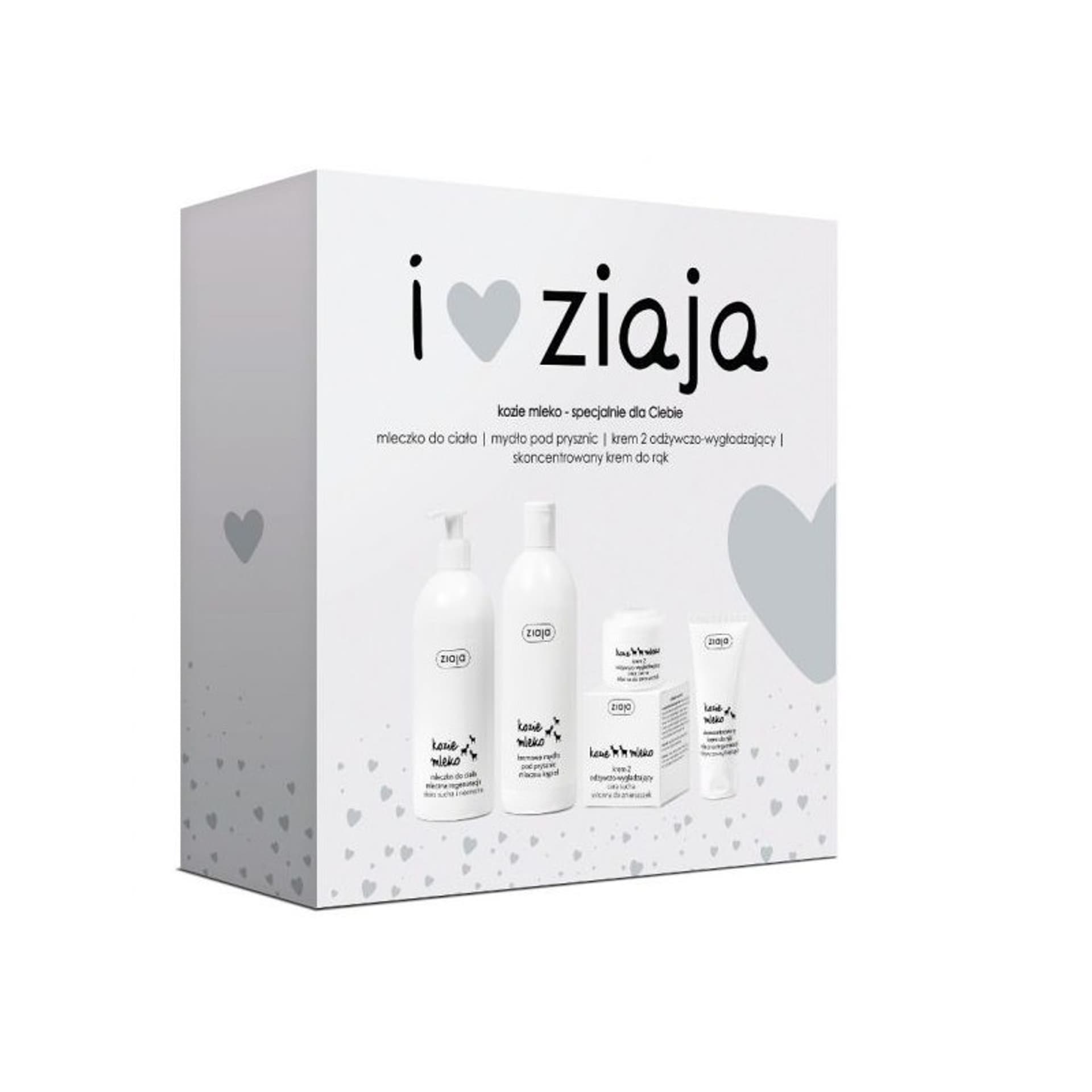 

Ziaja Goat´s Milk Krem pod prysznic 500ml Kremowe mydło pod prysznic 500ml + Mleczko do ciała 400ml + Krem na dzień 50ml + Krem do rąk 50ml (W)