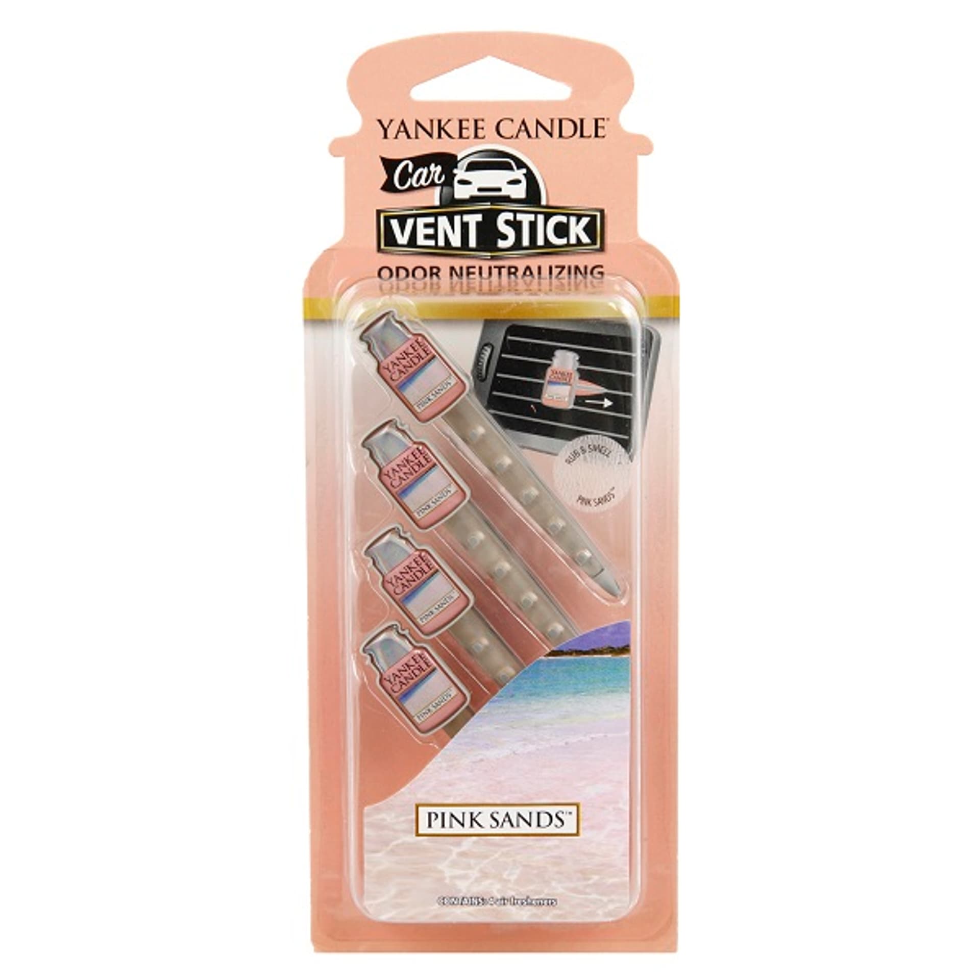 

Yankee Candle Vent Stick Pink Sands Zapach samochodowy 4 szt (U)