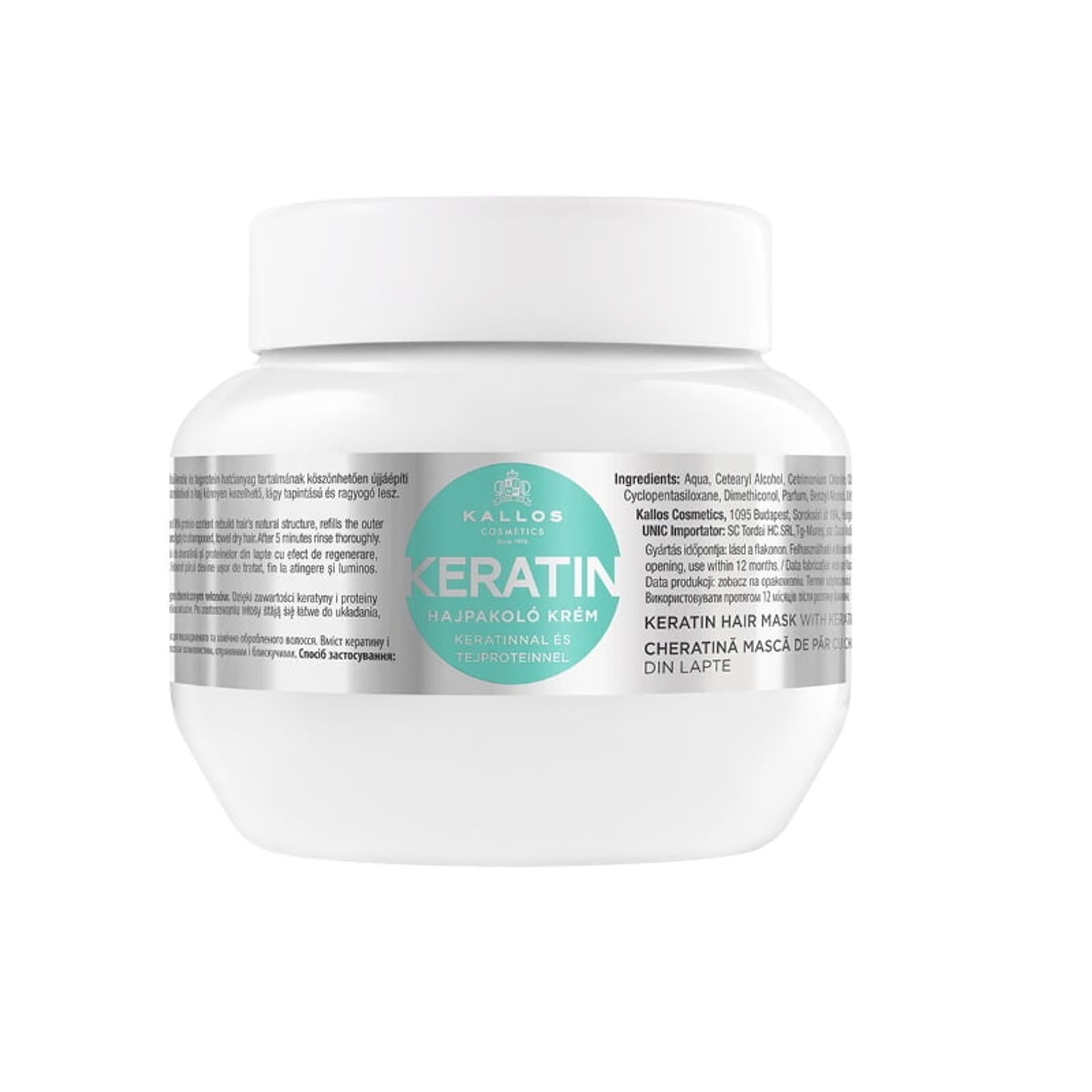 

Kallos Keratin Hair Mask With Keratin And Milk Protein maska do włosów suchych i łamiących się z wyciągiem keratyny i proteinymlecznej 275ml
