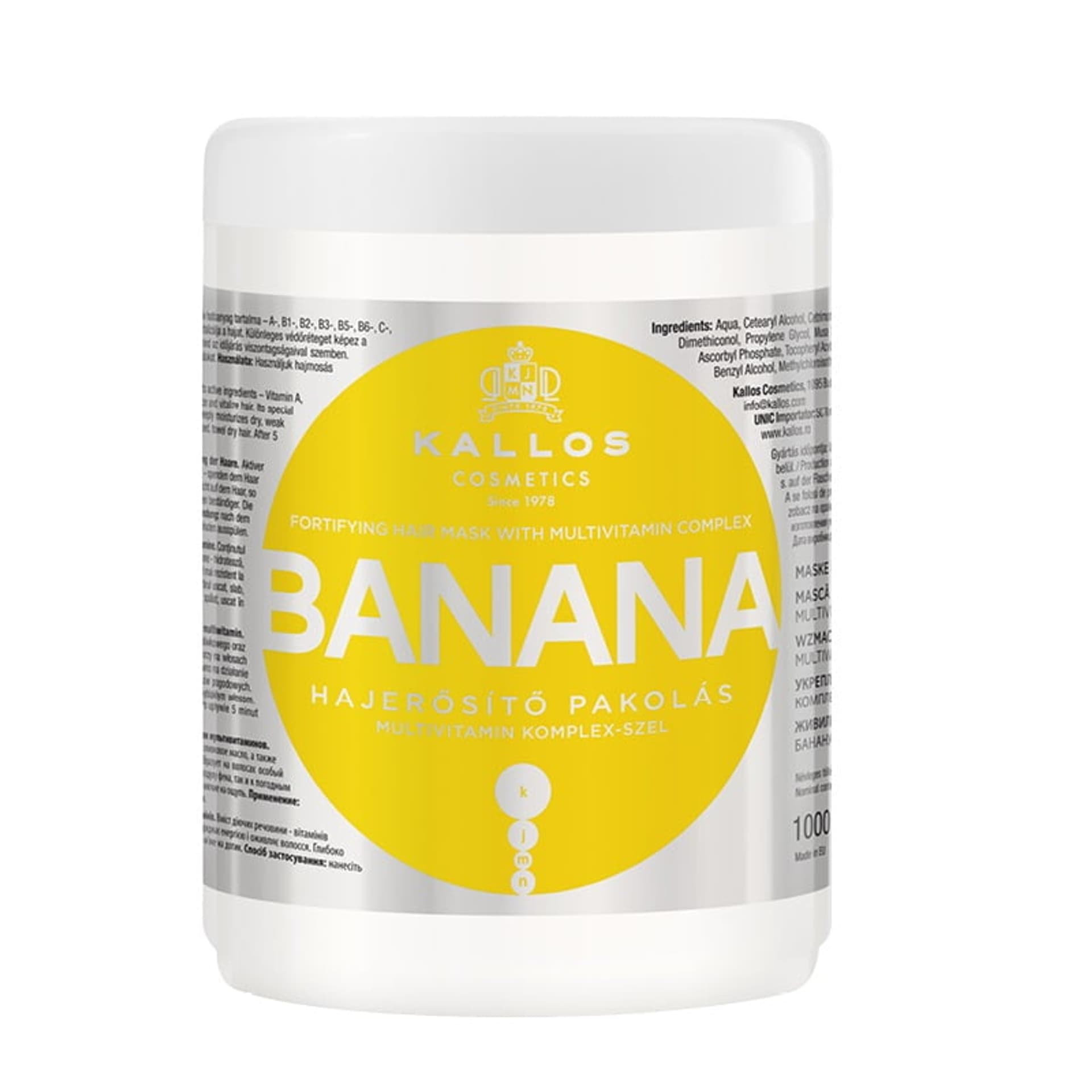 

Kallos Banana Fortifying Hair Mask With Multivitamin Complex bananowa maska wzmacniająca do włosów z kompleksem multiwitamin 1000ml