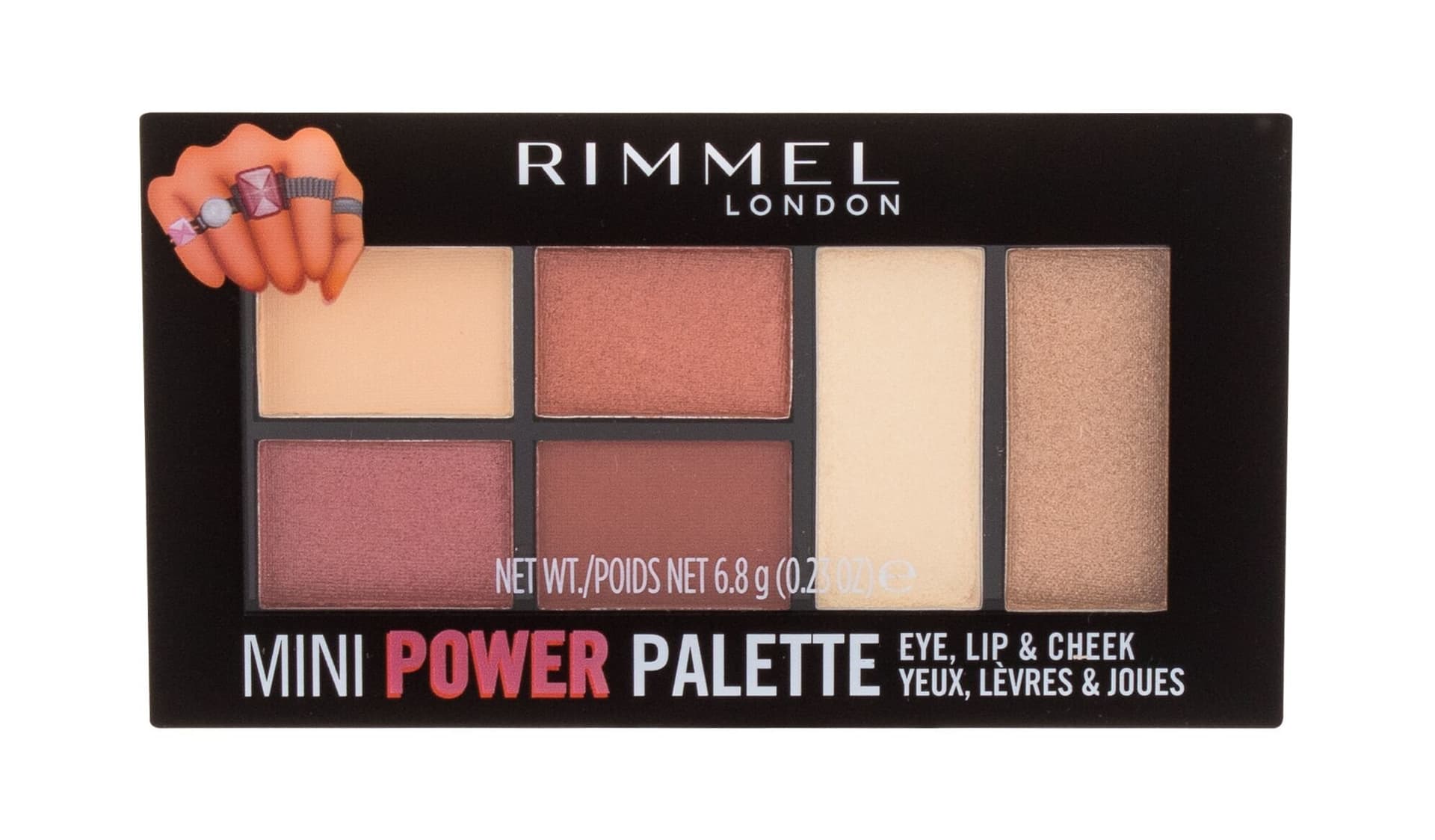 

Rimmel London 006 Fierce Mini Power Palette Zestaw kosmetyków 6,8g (W)