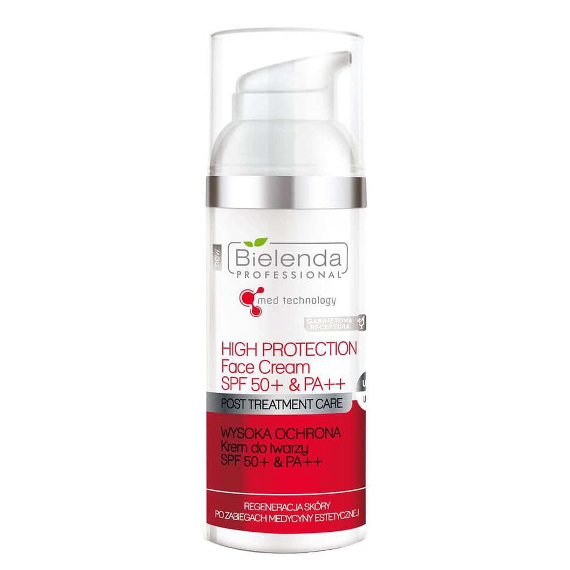 

Bielenda Professional High Protection Face Cream krem do twarzy regeneracja skóry po zabiegach medycyny estetycznej SPF50 50ml