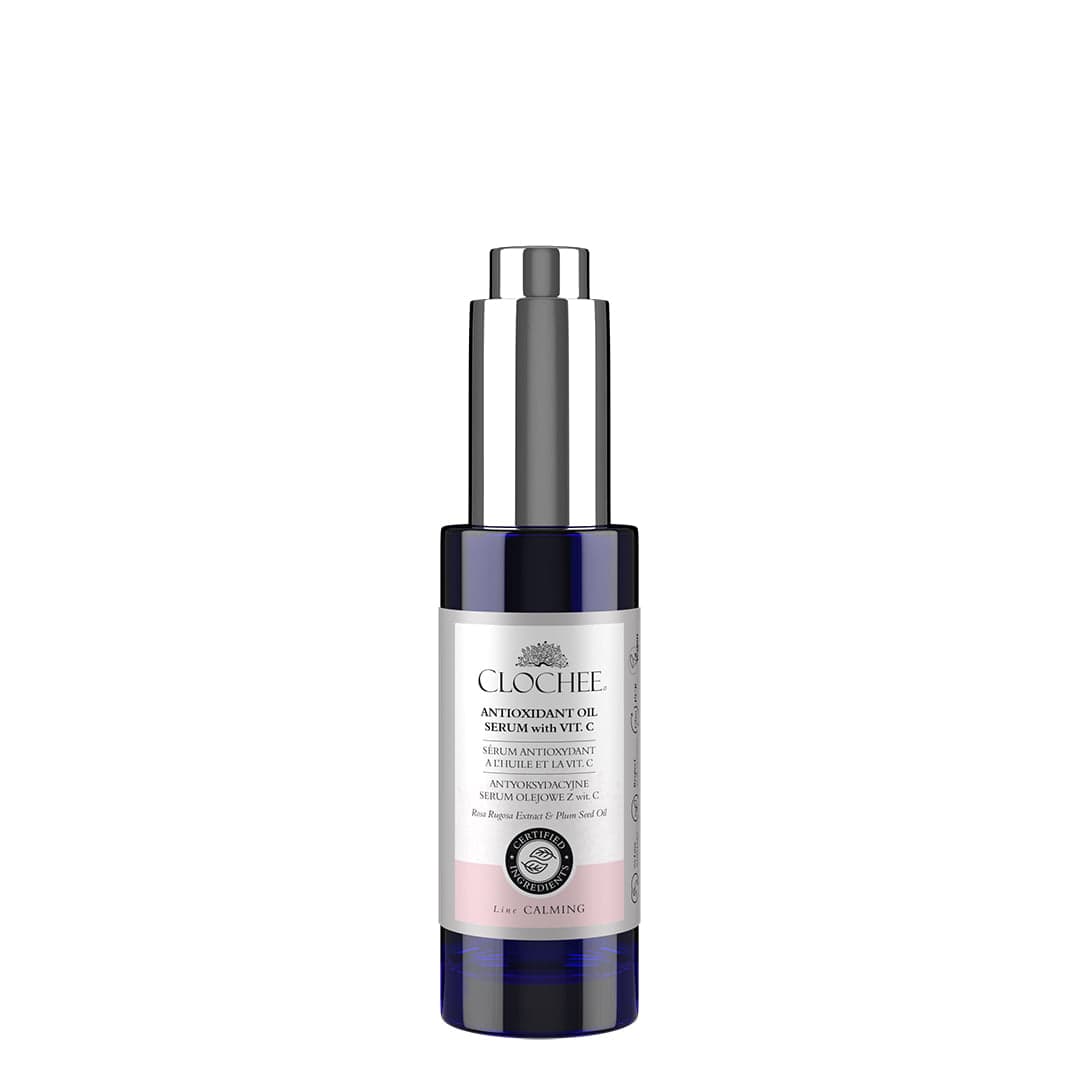 

Clochee Antioxidant Oil Serum antyoksydacyjne serum olejowe z witaminą C Rosa Rugosa Extract Plum Seed Oil 30ml