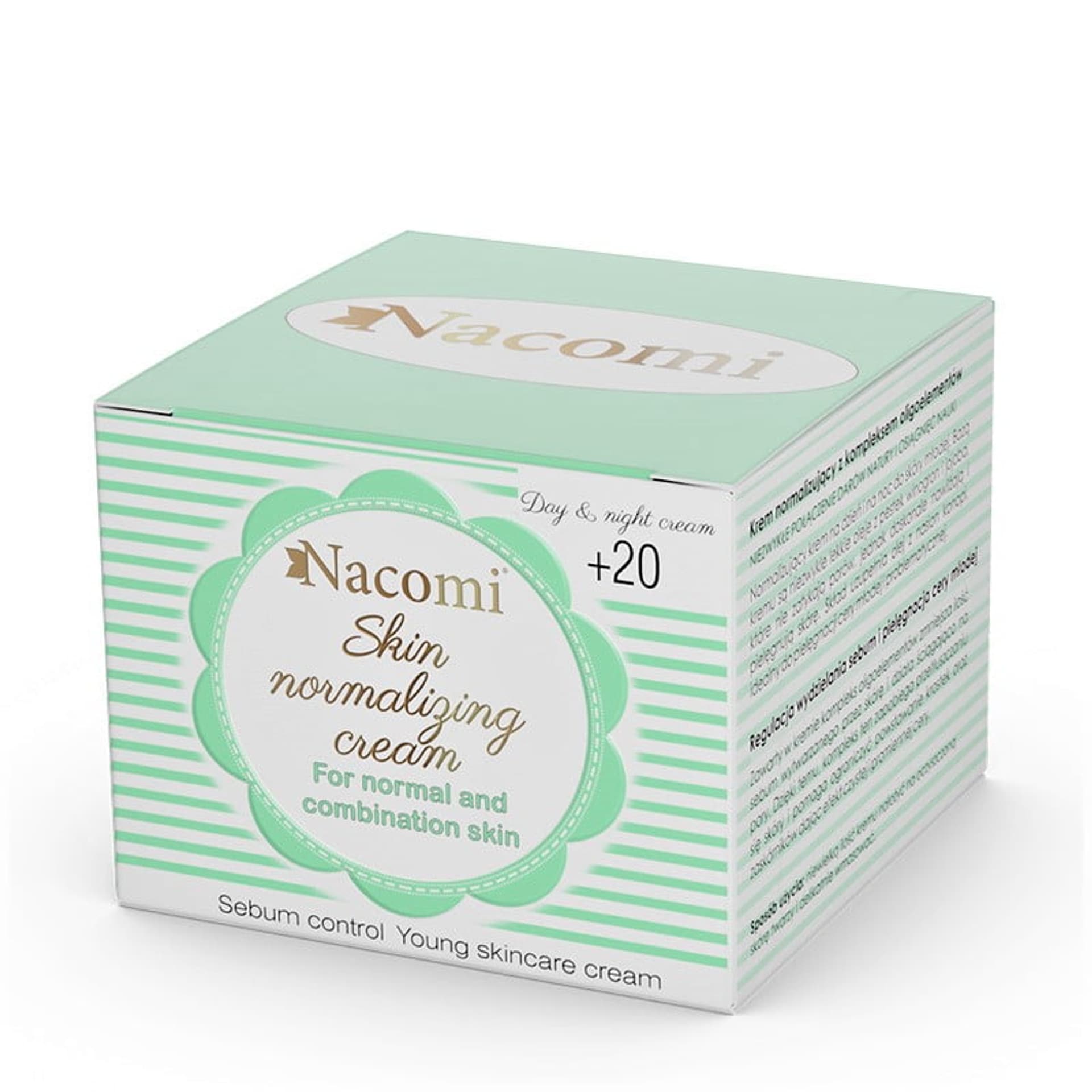 

Nacomi Silk Normalizing Cream krem normalizujacy 20+ na dzień i na noc 50ml
