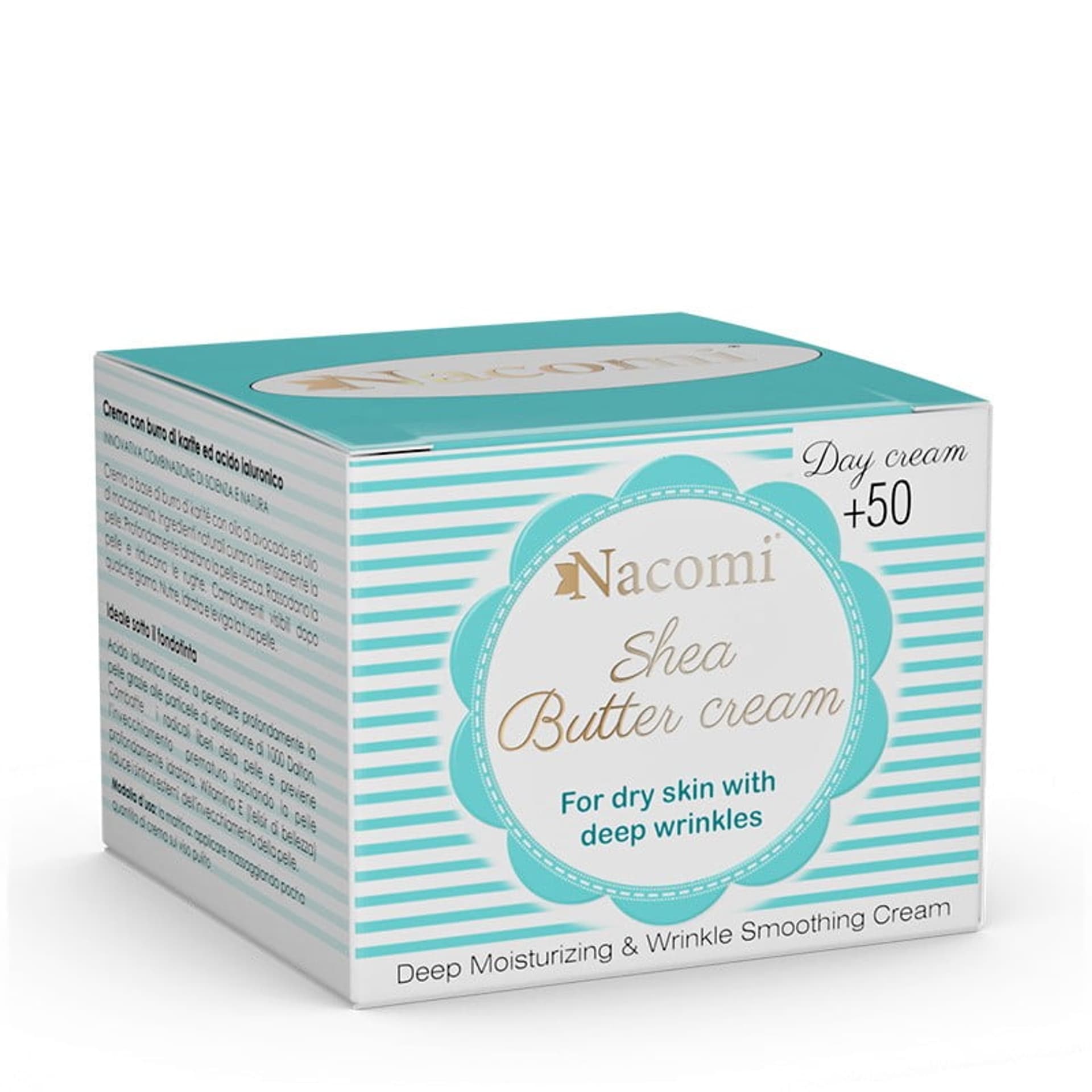 

Nacomi Shea Butter Cream krem do twarzy z witaminą E i kwasem hialuronowym 50+ na dzień 50ml