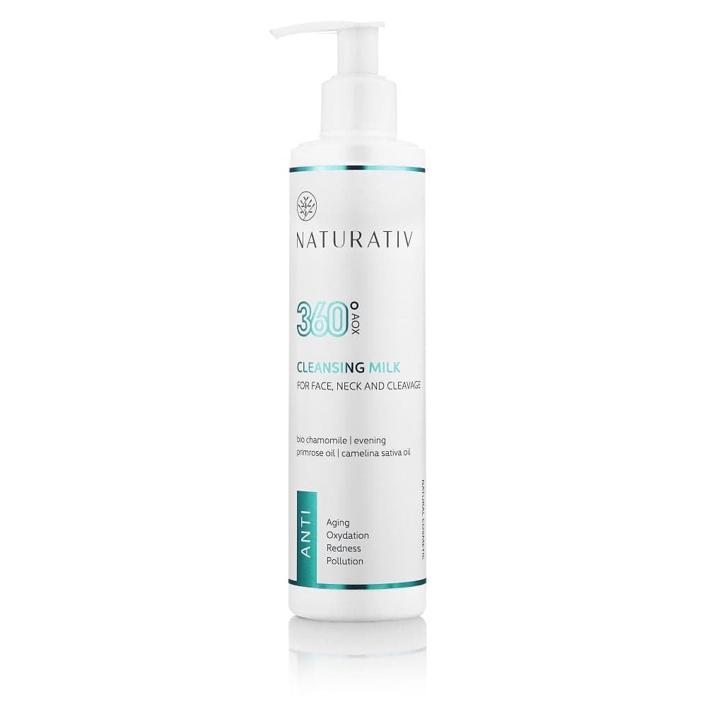 

Naturativ 360 AOX Cleansing Milk For Face Neck Cleavage mleczko do demakijażu do twarzy szyi i dekoltu 250ml