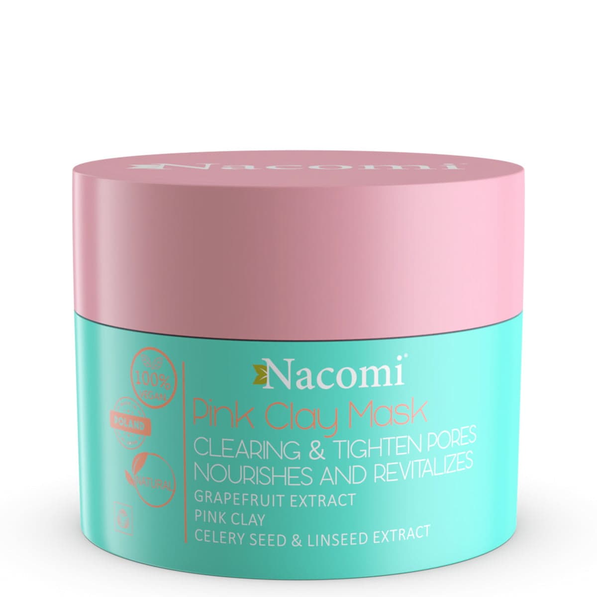 

Nacomi Vegan Pink Clay Mask maska różowa oczyszczająco ściągająca 50ml