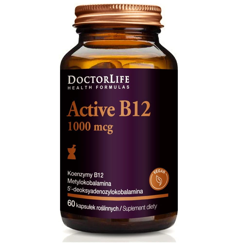 

Doctor Life Active B12 aktywna witamina B12 1000mcg suplement diety 60 kapsułek