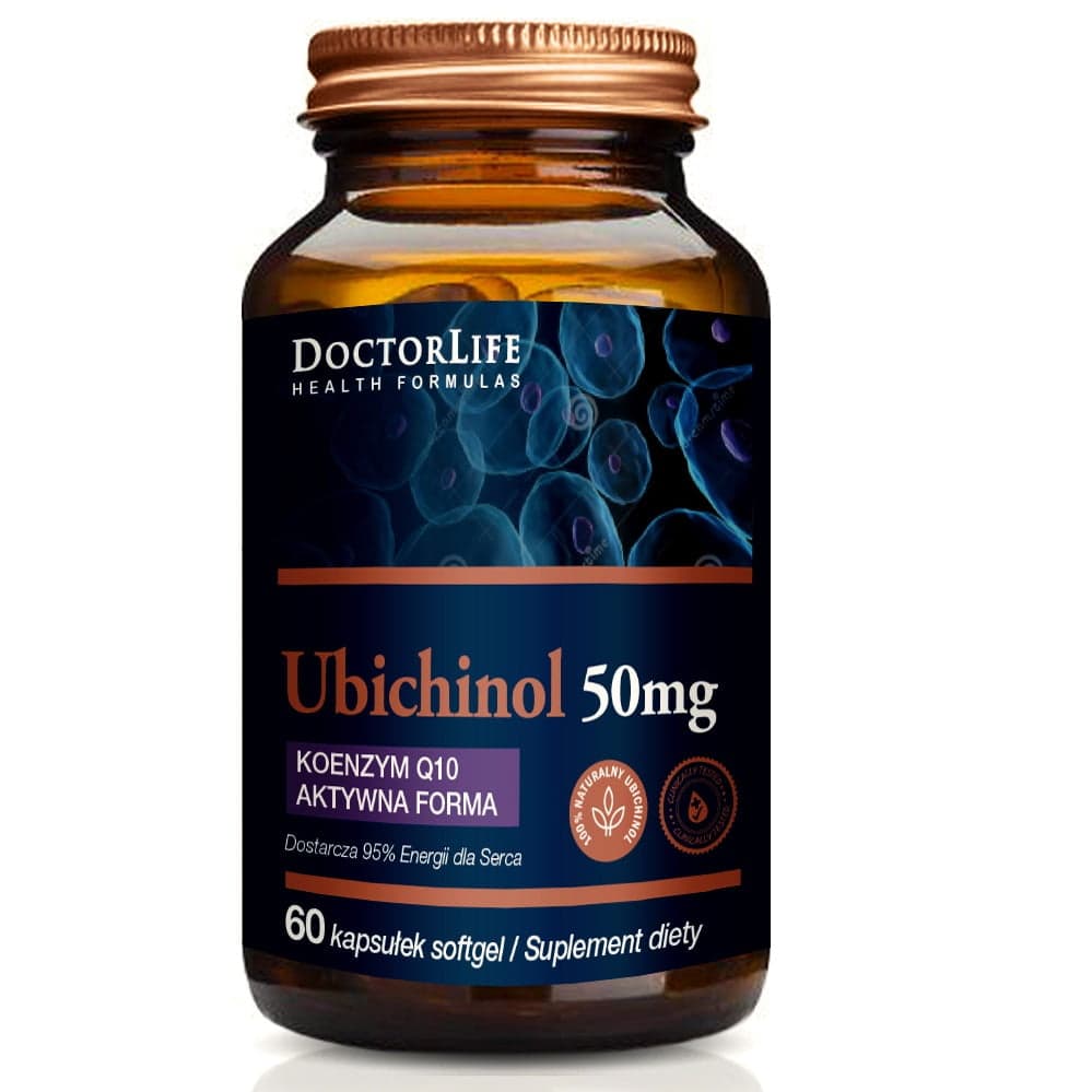 

Doctor Life Ubichinol koenzym Q10 aktywna forma 50mg suplement diety 60 kapsułek