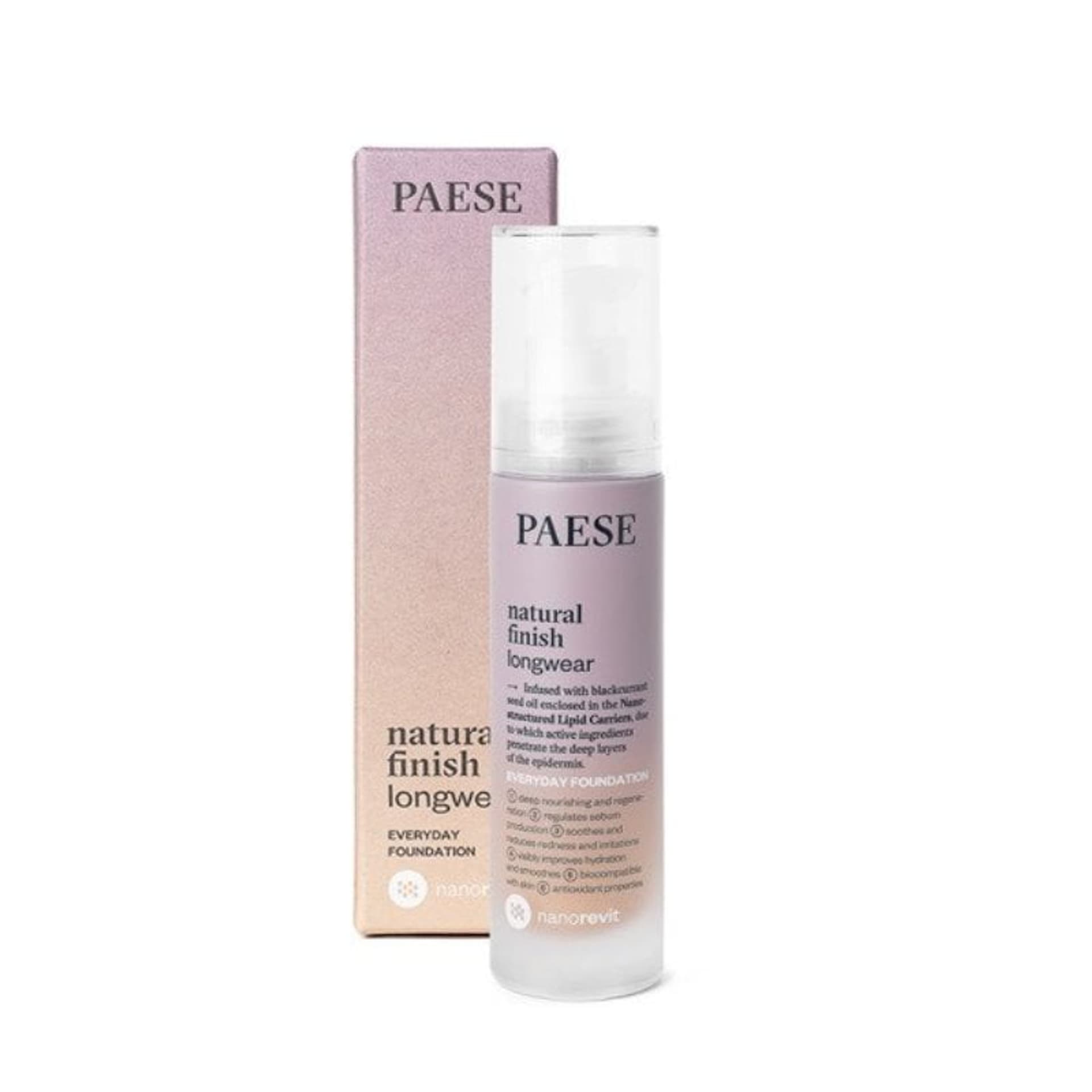 

Paese Nanorevit Natural Finish Longwear Everyday Foundation długotrwały podkład o naturalnym wykończeniu 02 Porcelain 35ml