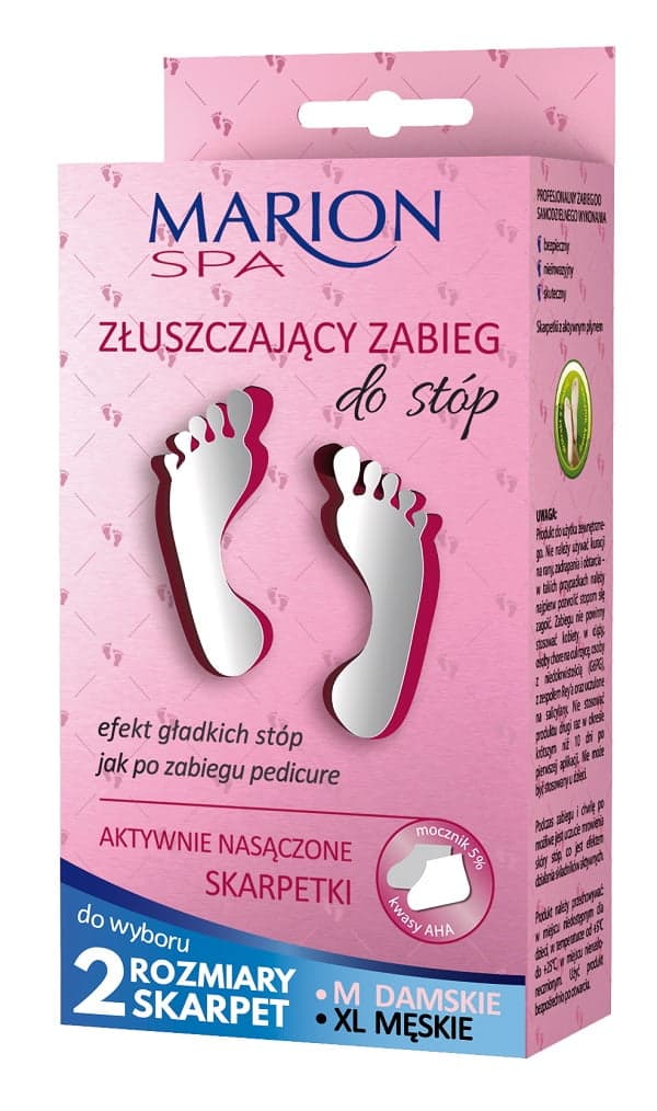 

Marion SPA złuszczający zabieg do stóp aktywnie nasączone skarpetki 2x20ml