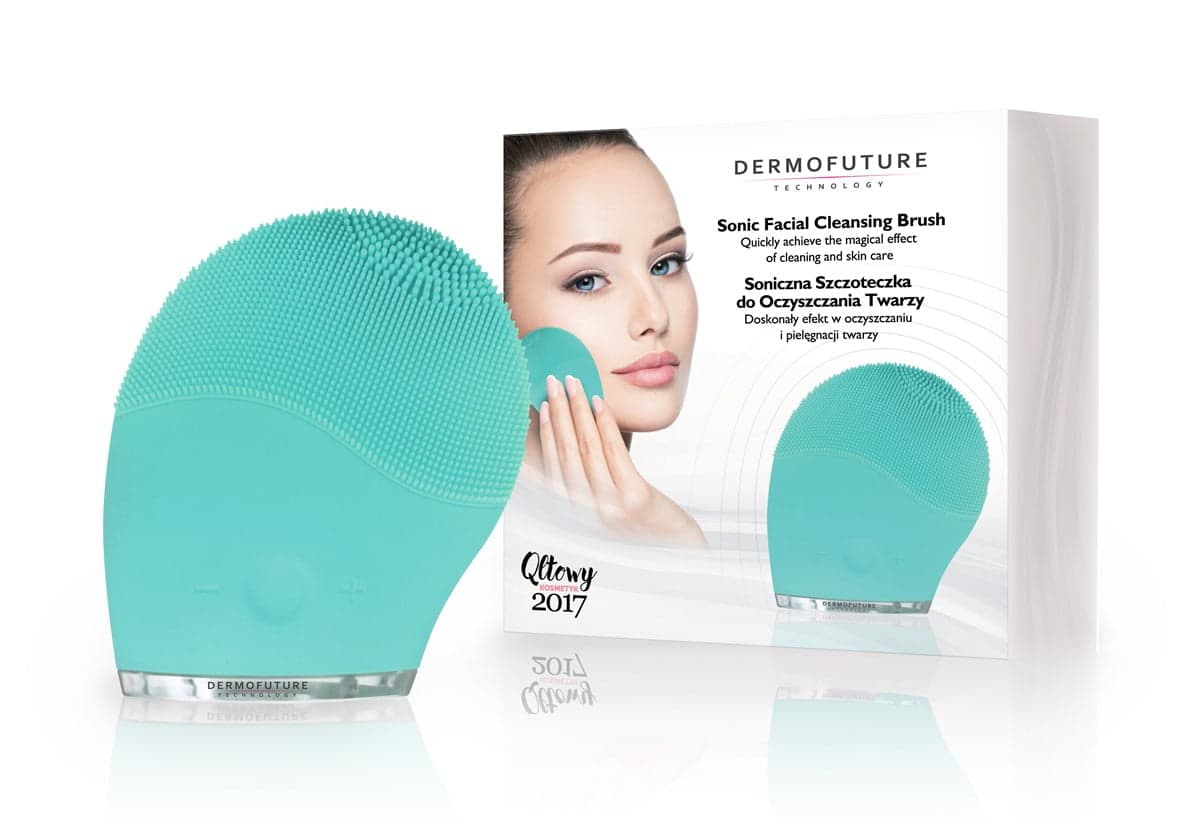 

Dermofuture Sonic Facial Cleansing Brush szczoteczka soniczna do oczyszczania twarzy miętowa